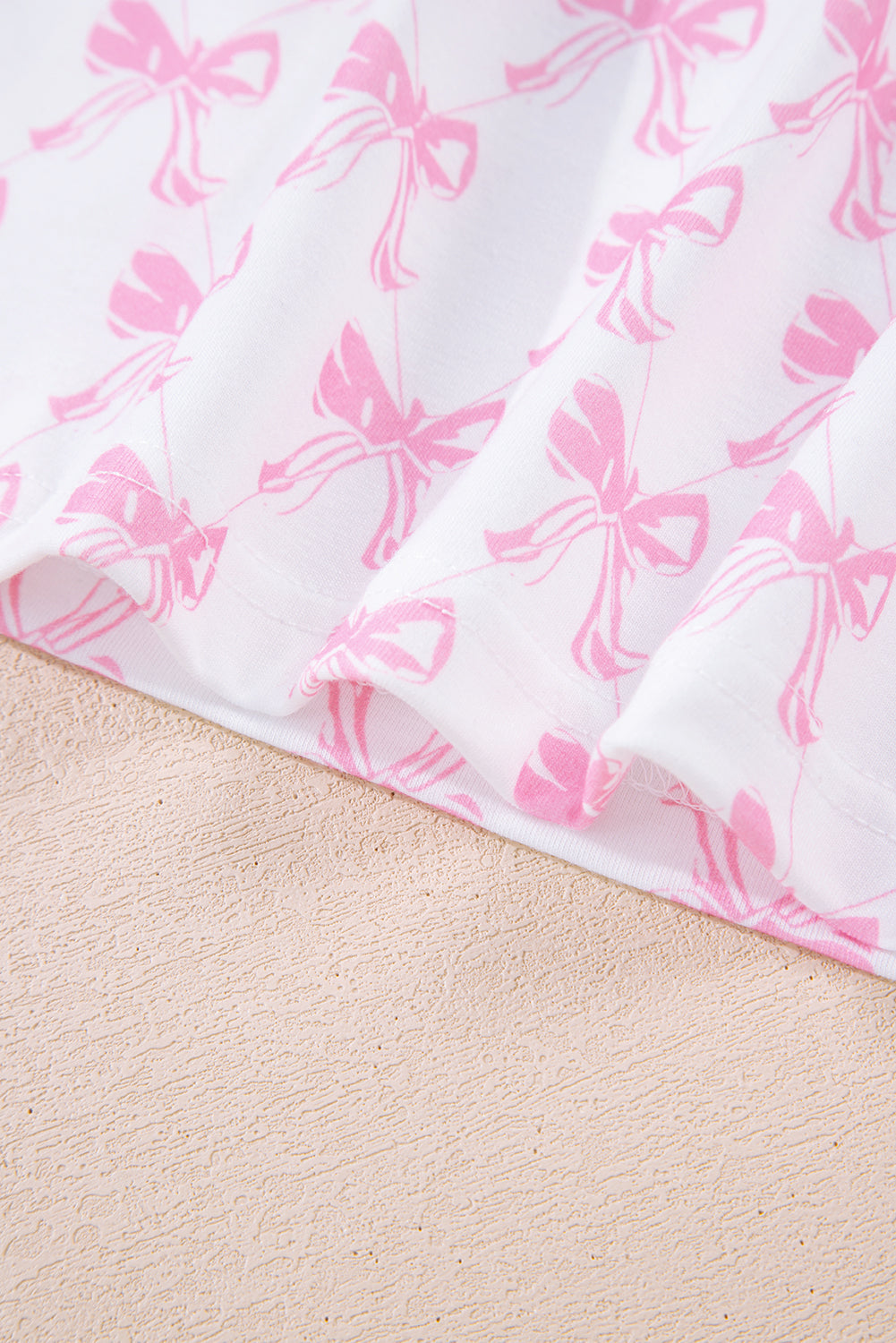 Bow Print Long Sleeve Soft Pyjama Set - eAura