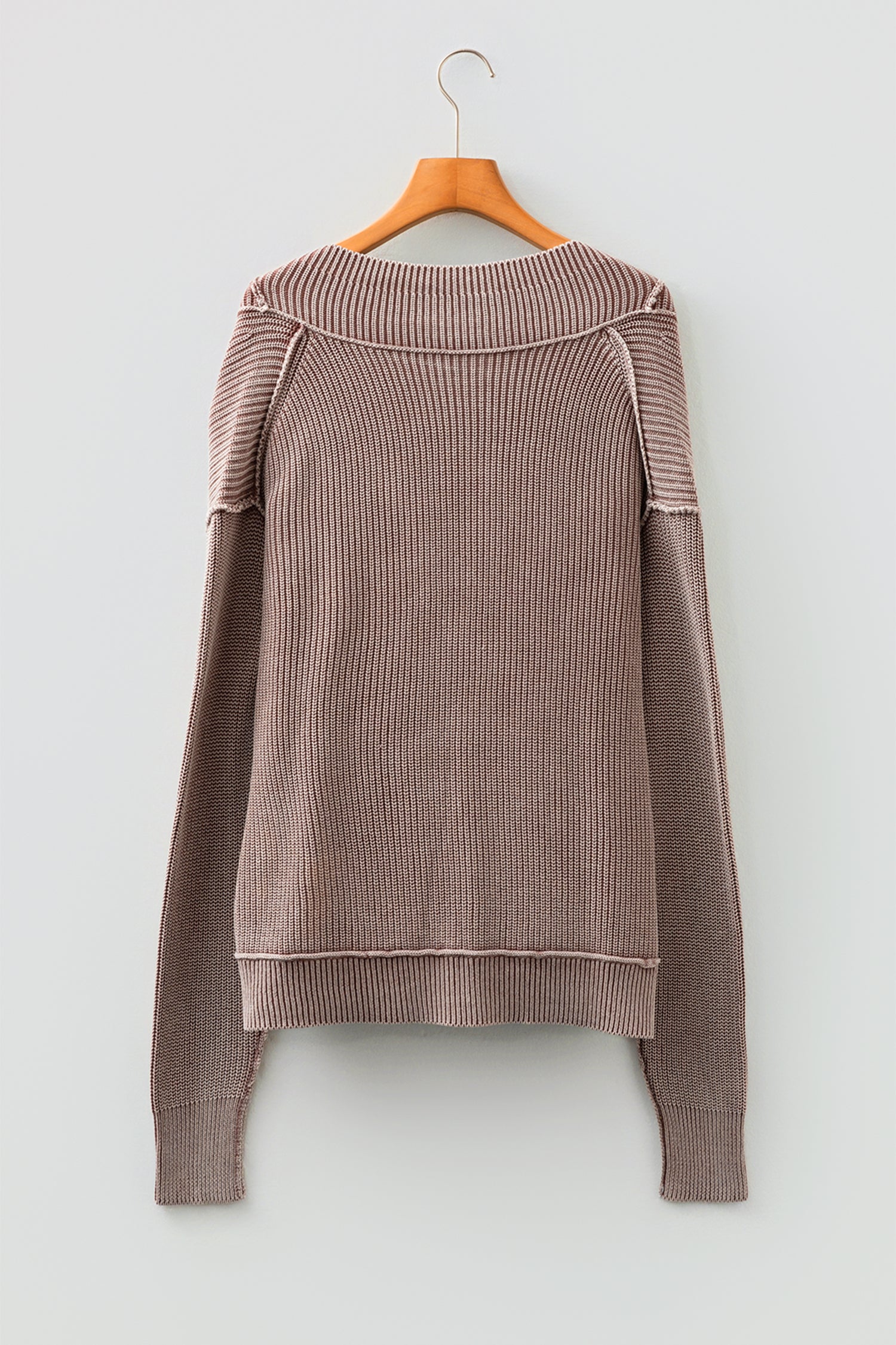 Mineral Wash Exposed Seam Patchwork Knit Open Sweater Cardigan - Sweaters & Cardigans/Cardigans