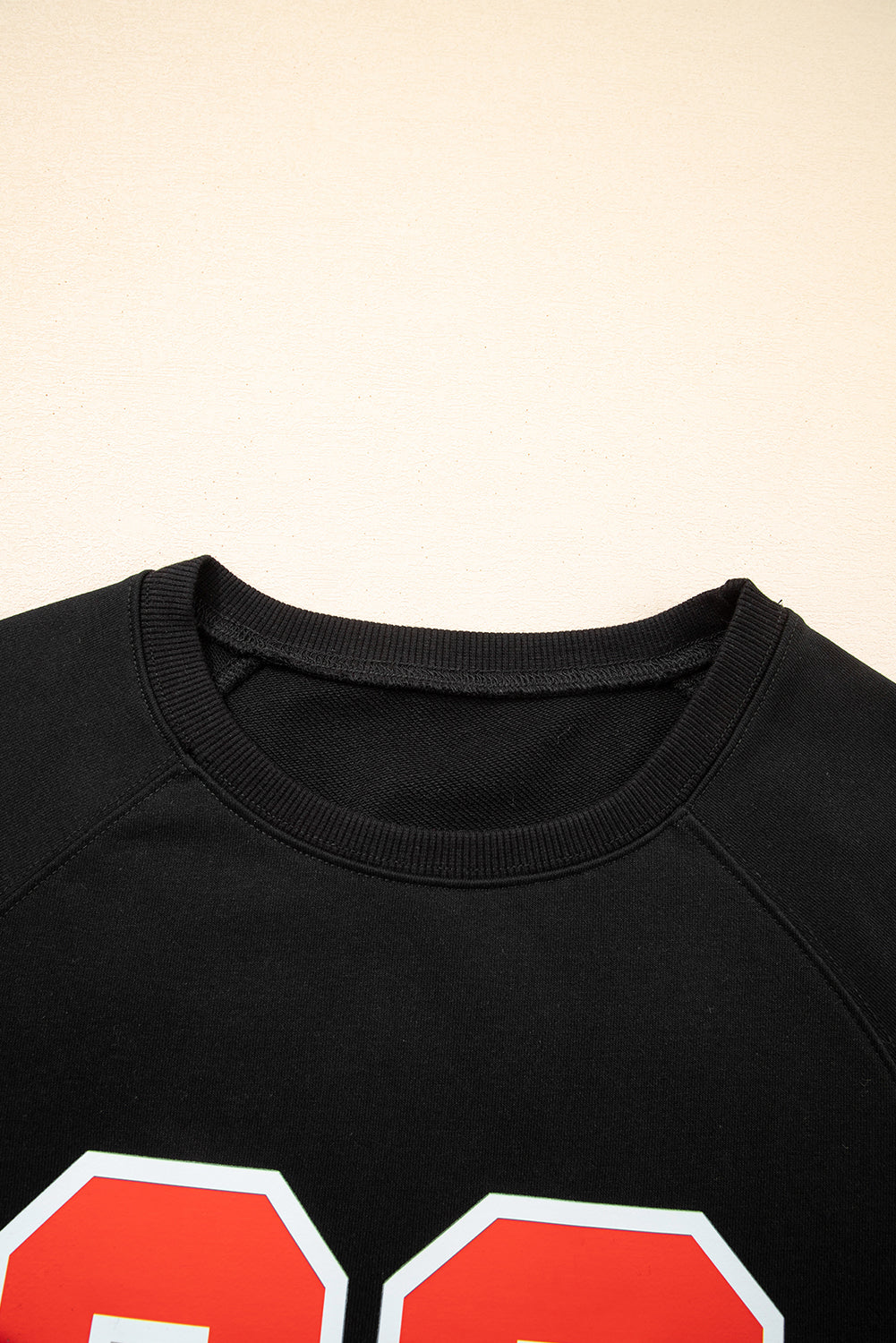 Black Varsity Spirit Striped 89 Graphic Casual Sweatshirt - eAura