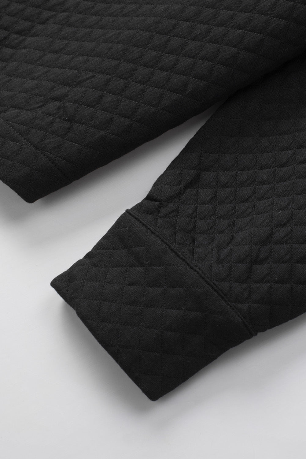 Black Retro Quilted Flap Pocket Button Shacket Beagle Boutique Fashion Outlet