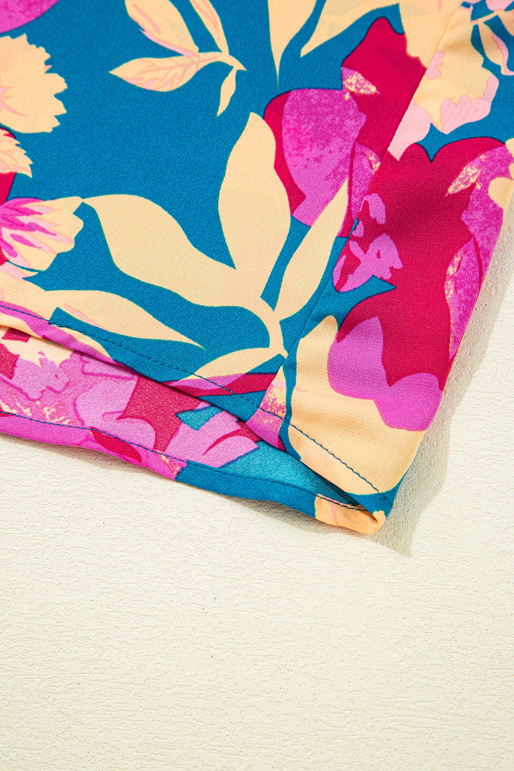 Dark Blue Floral High Waist Sleeveless Flared Long Dress eAura