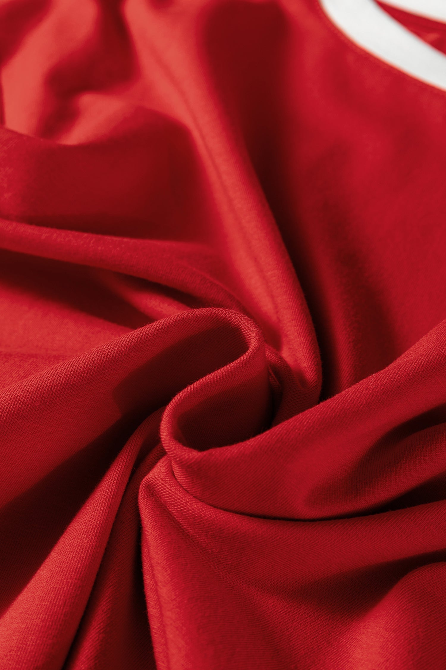 Varsity Striped Accent Contrast Crew Neck Long Sleeve T-Shirt - eAura