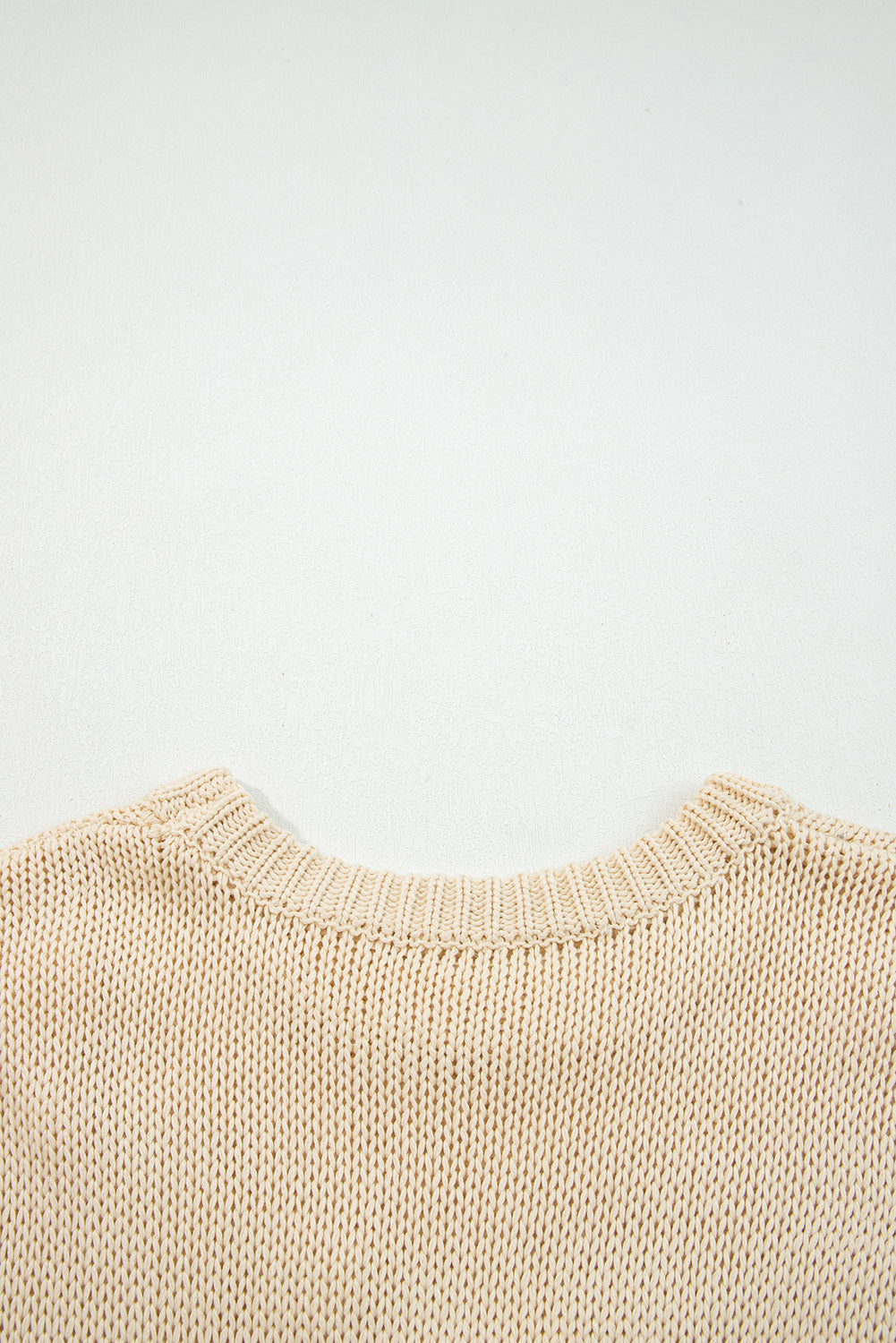 Bowknot Applique Cap Knit Sleeve Sweater - eAura