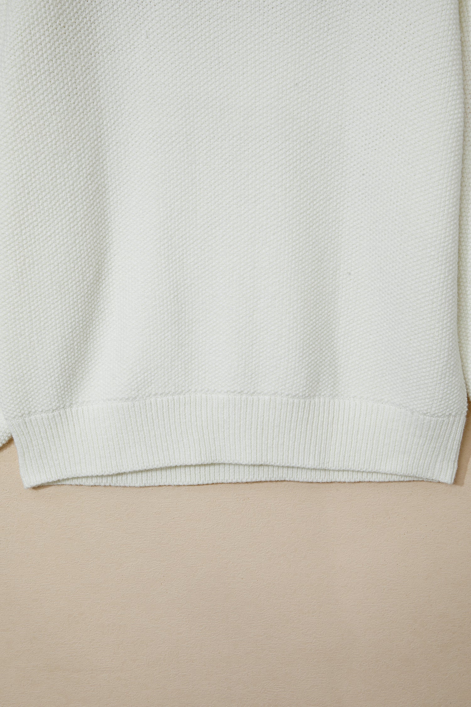 White Chenille Graphic Drop Shoulder Sweater - Sweaters & Cardigans/Sweaters