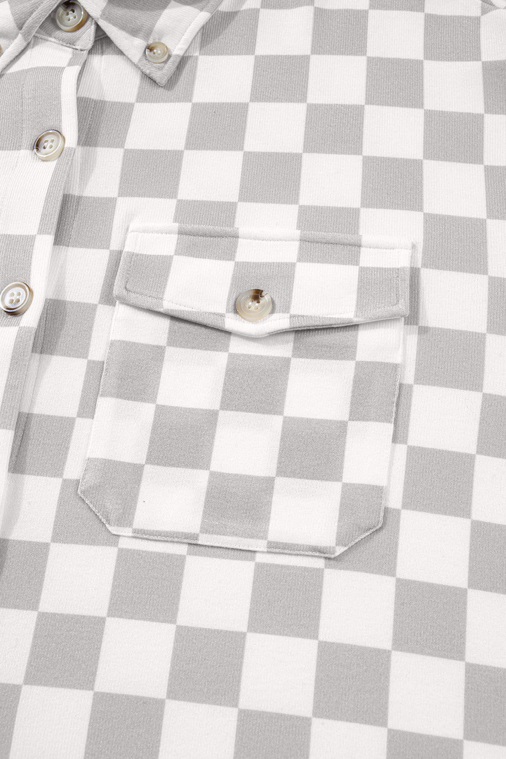 Checkered Buttoned Down Casual Jacket - eAura