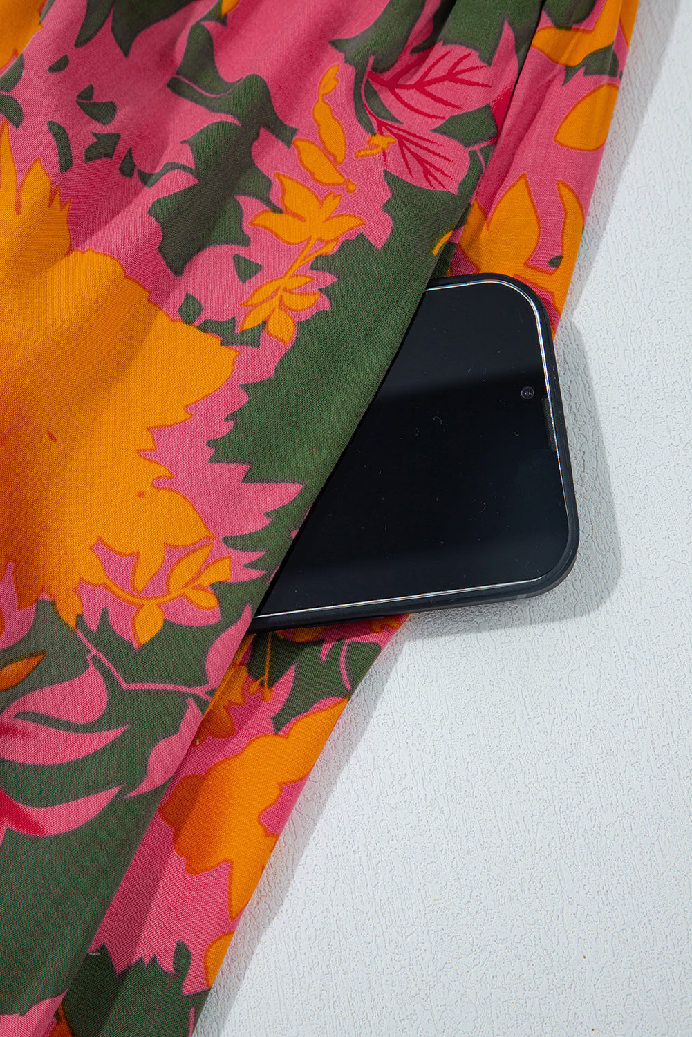 Floral Puff Sleeve Smocked Bodice Ruffled Long Dress - eAura