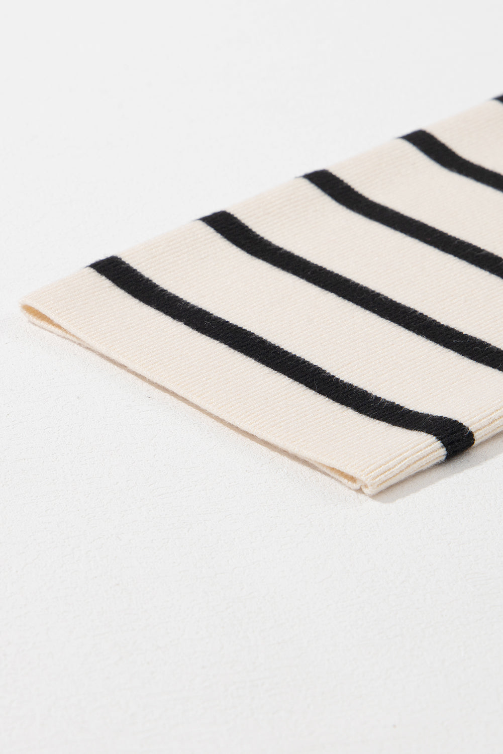 Black Stripe Flap Pocket Buttoned Cardigan Sweater eAura