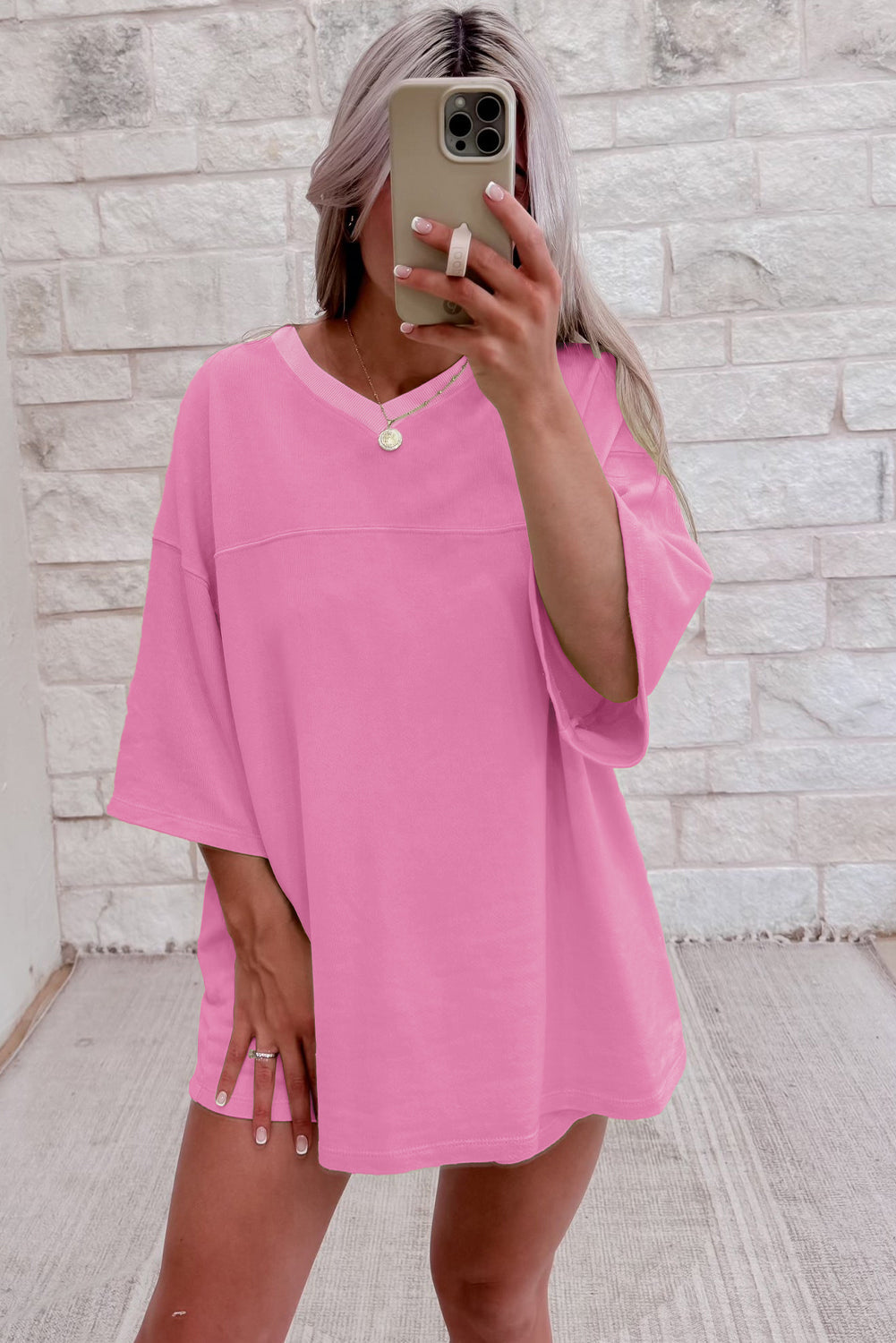 Baggy V Neck Half Sleeve Tee and Shorts Co-ord Set eAura