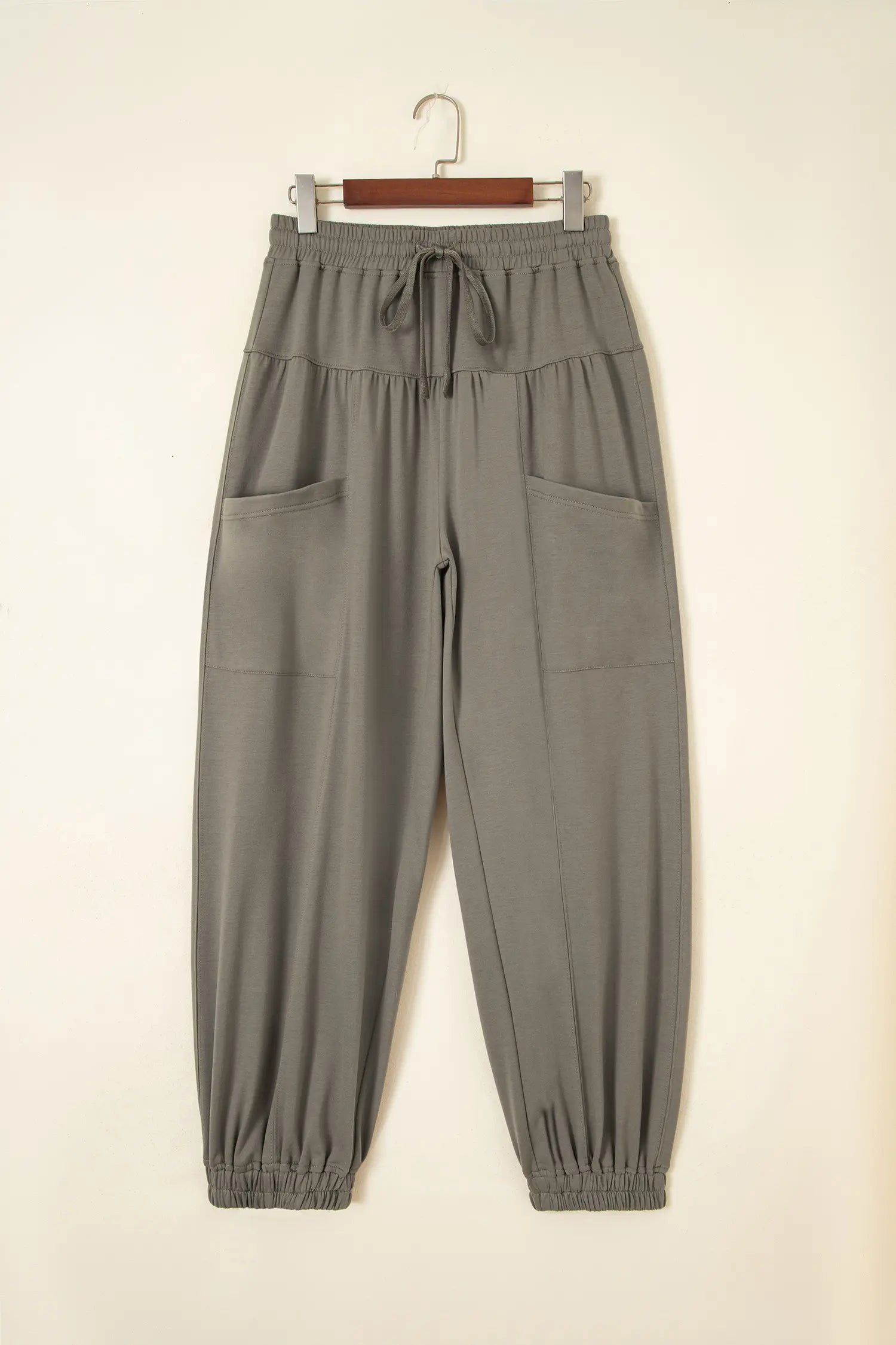 Seagrass Elastic Waist Drawstring Wide Leg Full Length Pants