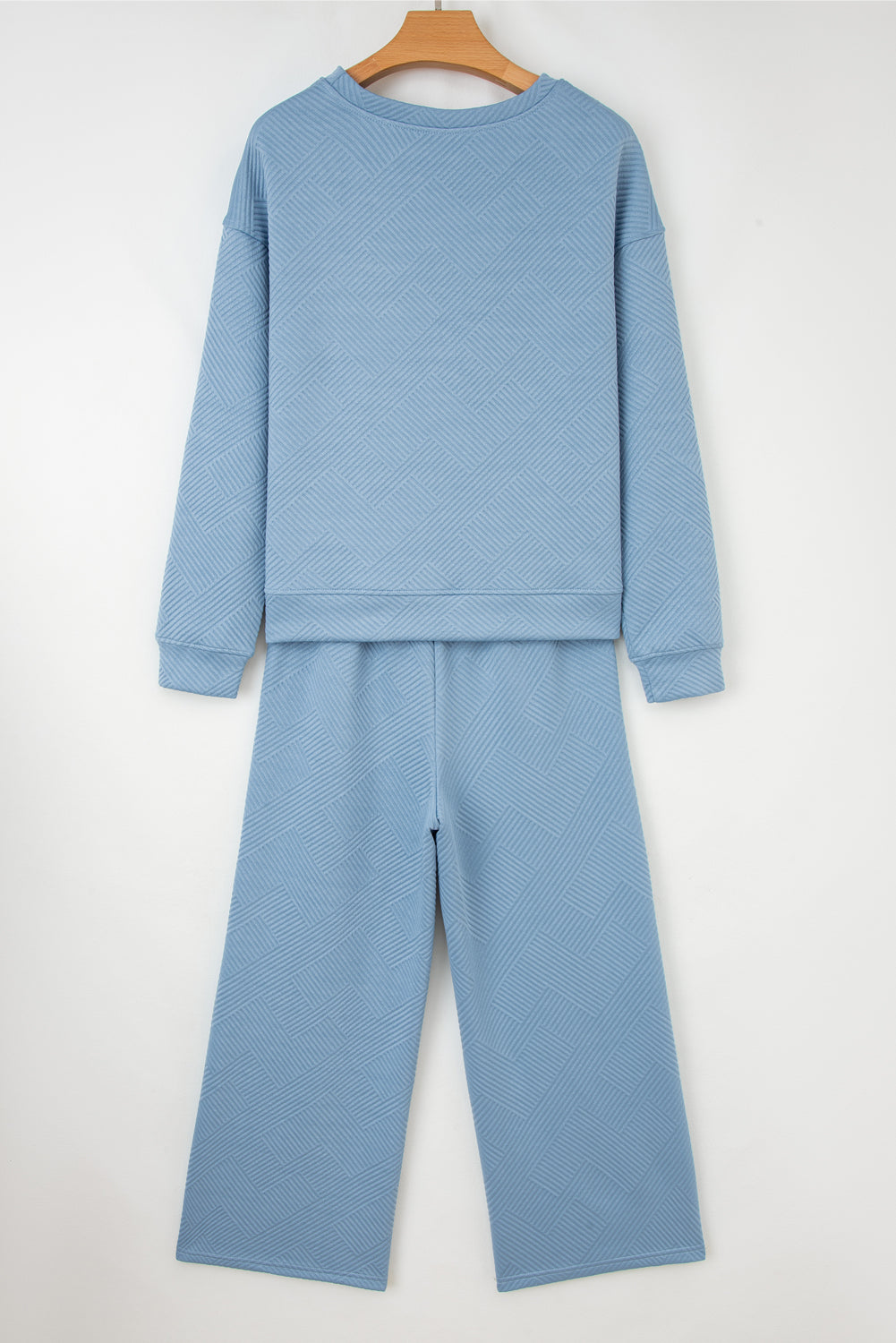 Relaxed Fit 2-piece Textured Top and Bottoms Co-ord set - eAura