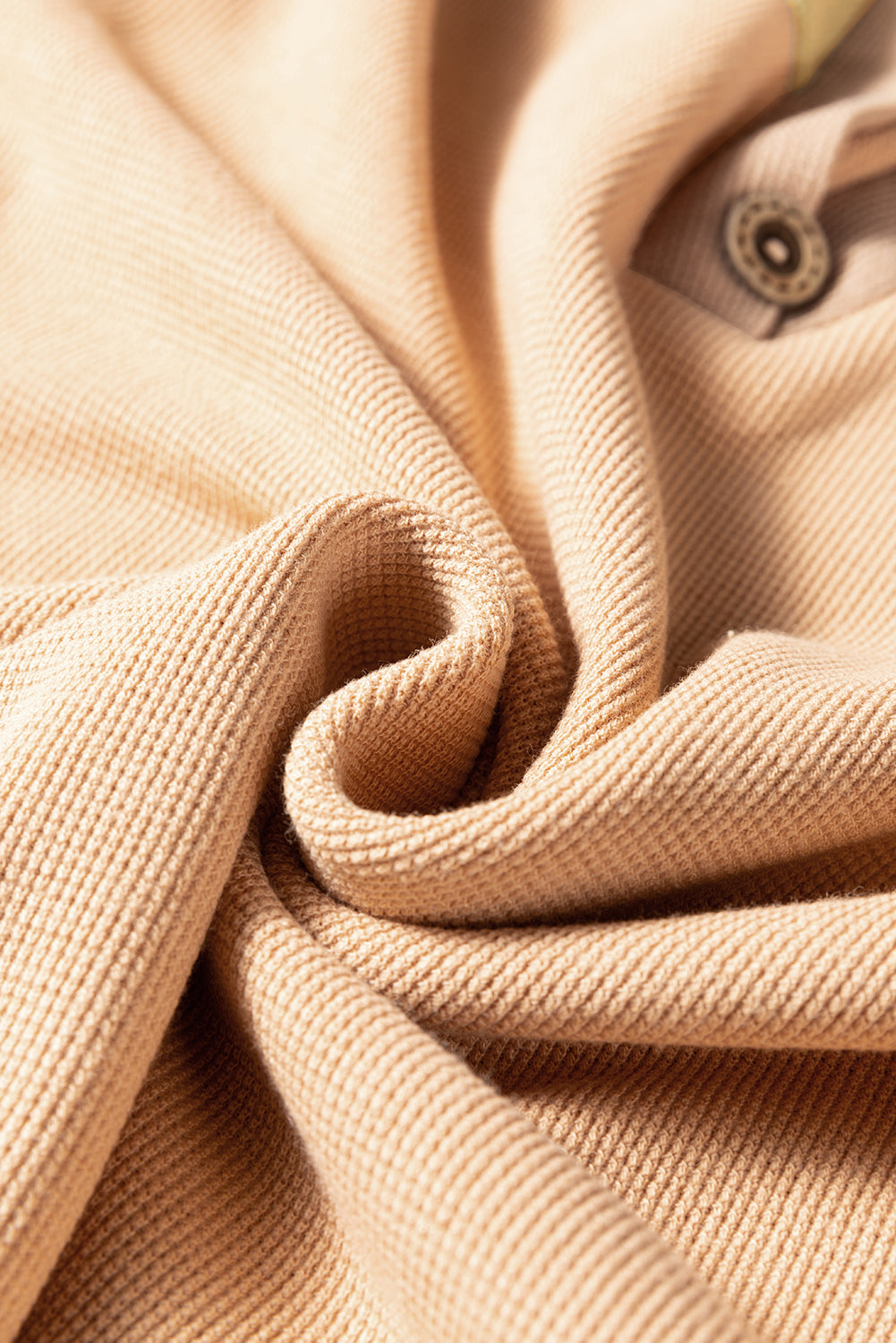 Textured Drop Shoulder Henley Top eAura