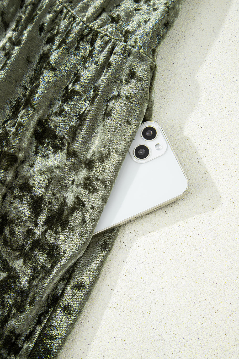 Plus Size Velvet Babydoll Mini Dress with Puff Sleeve - eAura