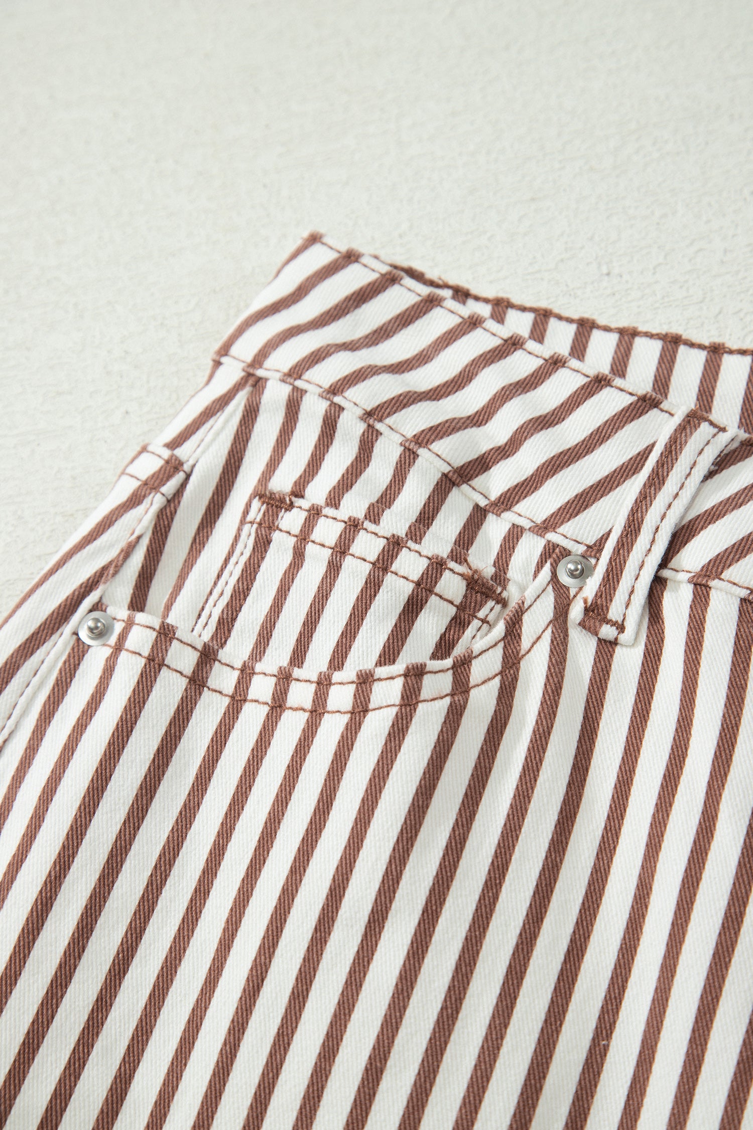 Striped Barrel Jeans – Brown, Khaki & Sky Blue