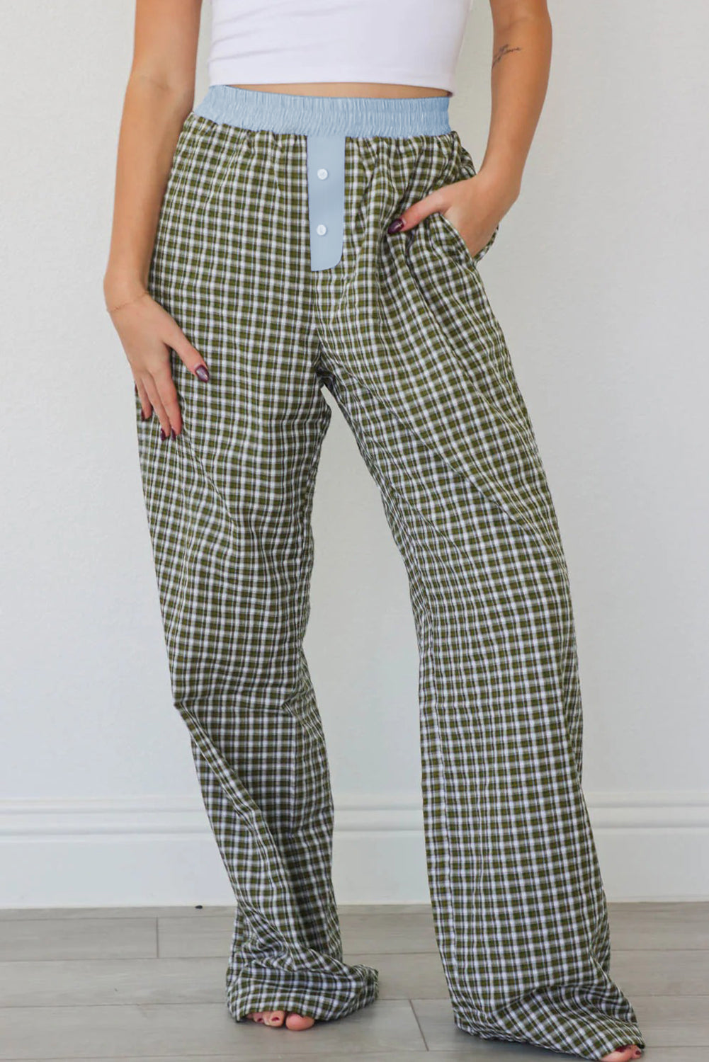 Preppy Gingham Boxer Trousers - eAura