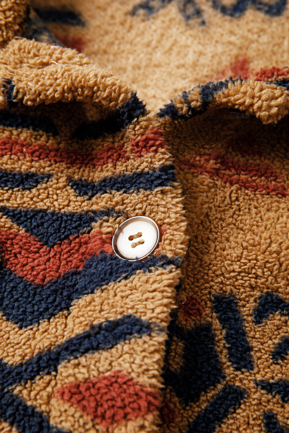 Western Aztec Pattern Fleece Shacket eAura