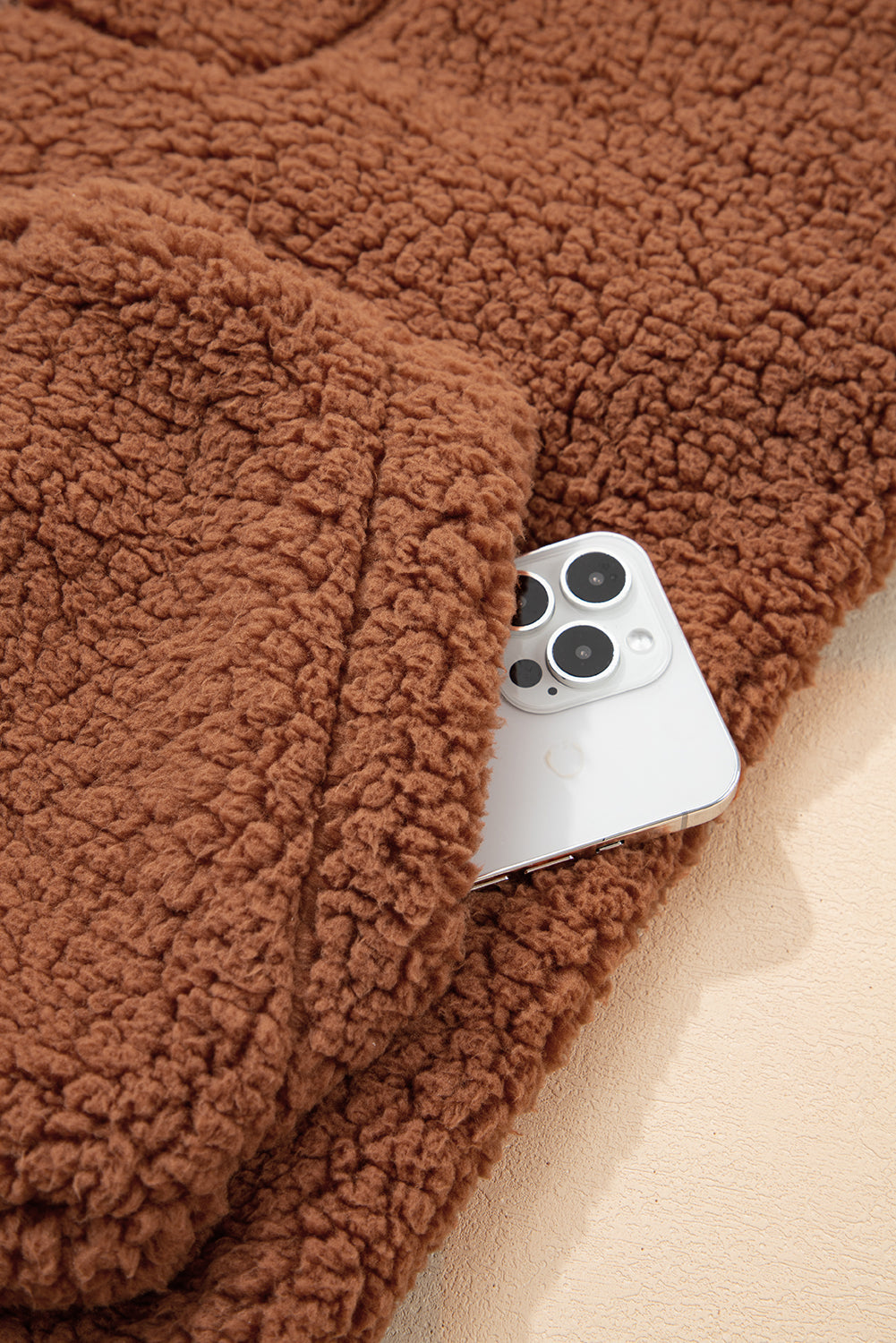 Zip-Up Hooded Sherpa Jacket - eAura