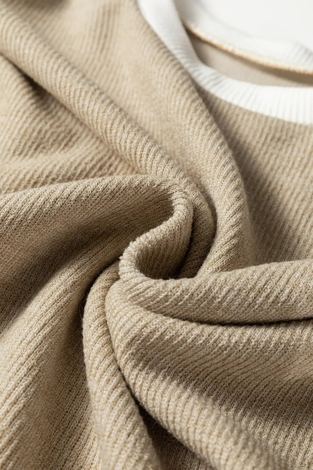 Contrast Colour Trim Knit Drop Shoulder Top