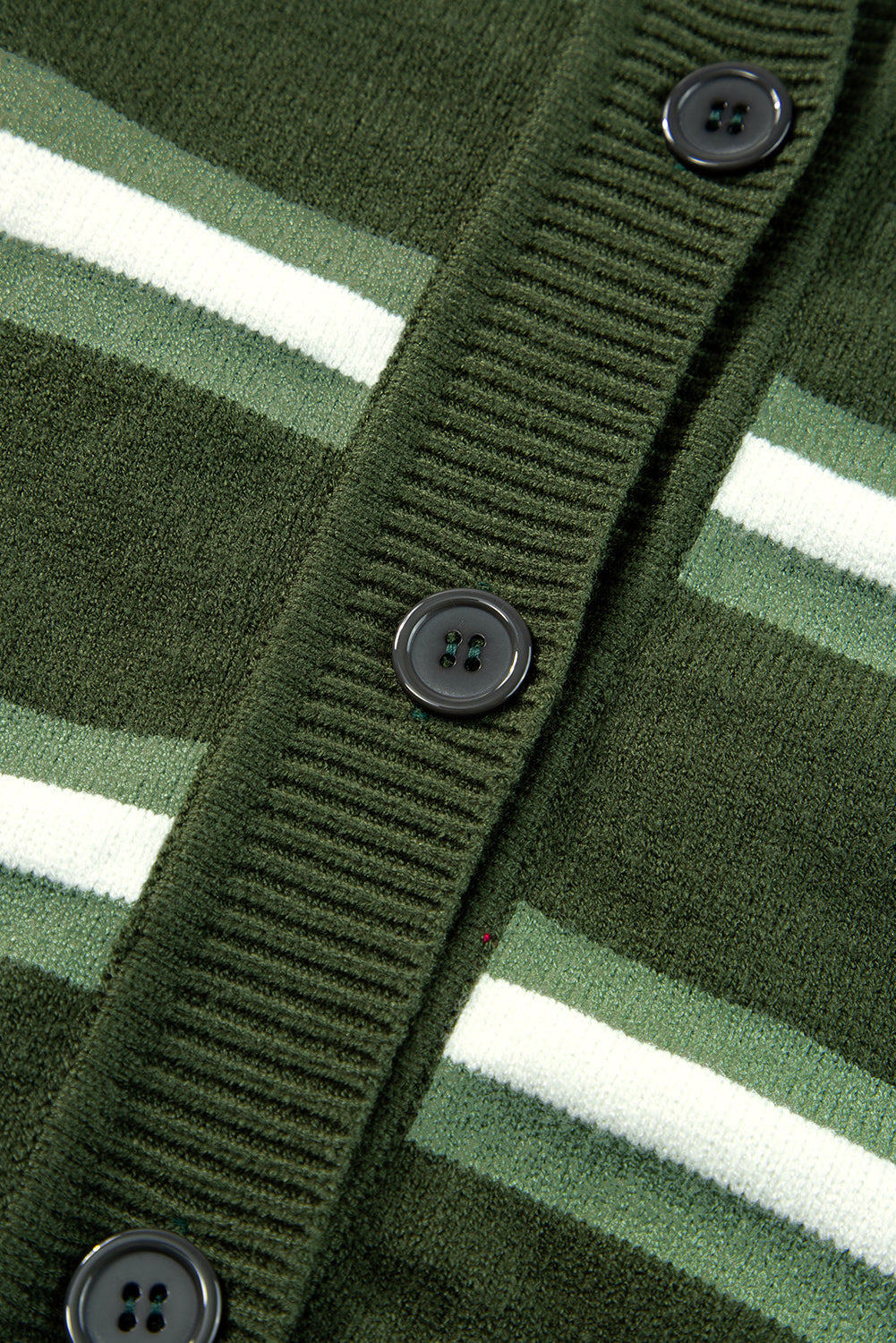 Green Stripe Drop Shoulder Cardigan - eAura