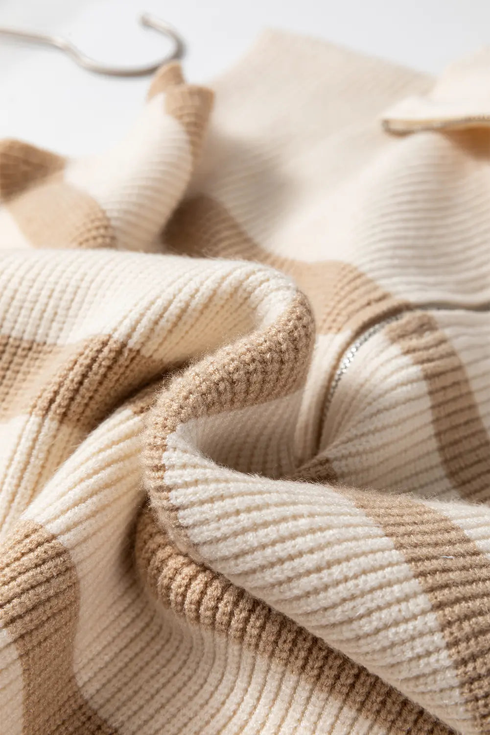 Ribbed Half Zip Collared Sweater Vest – Chicory Coffee