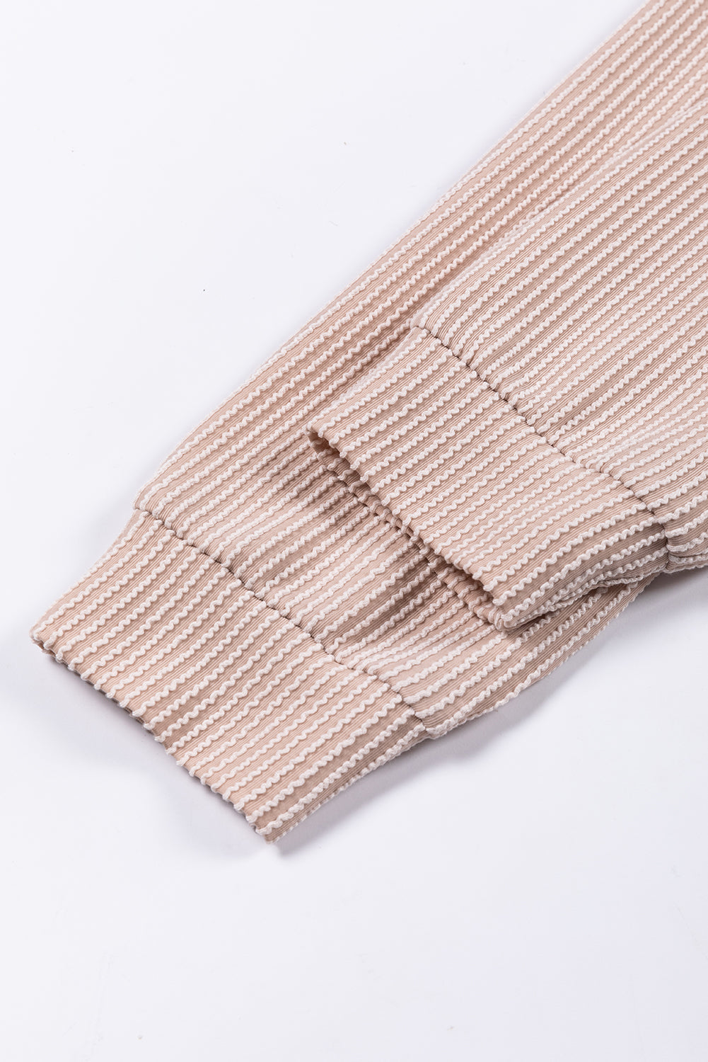 Multicolour Colour Block Long Sleeve Ribbed Loose Top eAura