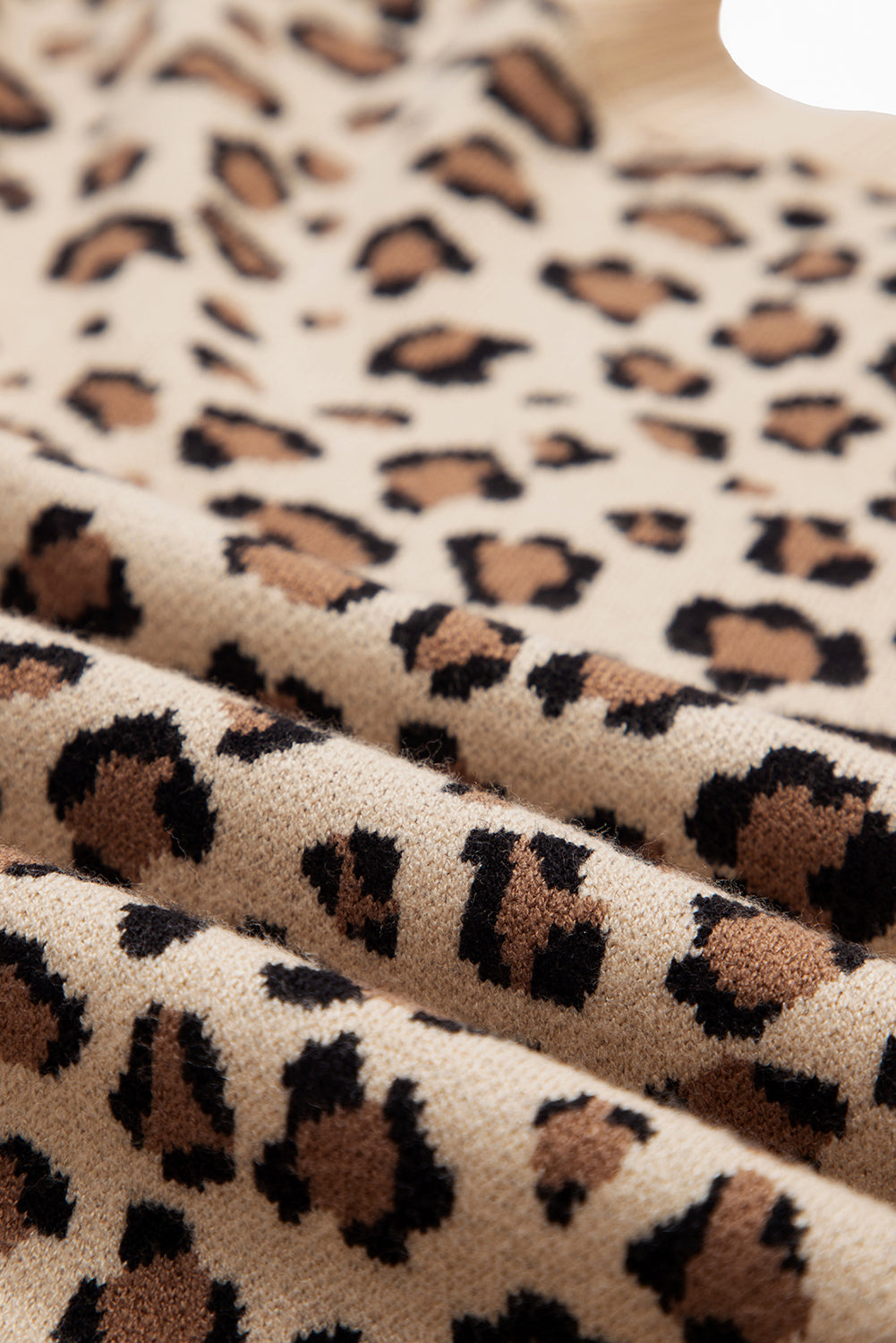 Leopard Pattern Sweater Dolman Sleeve - eAura