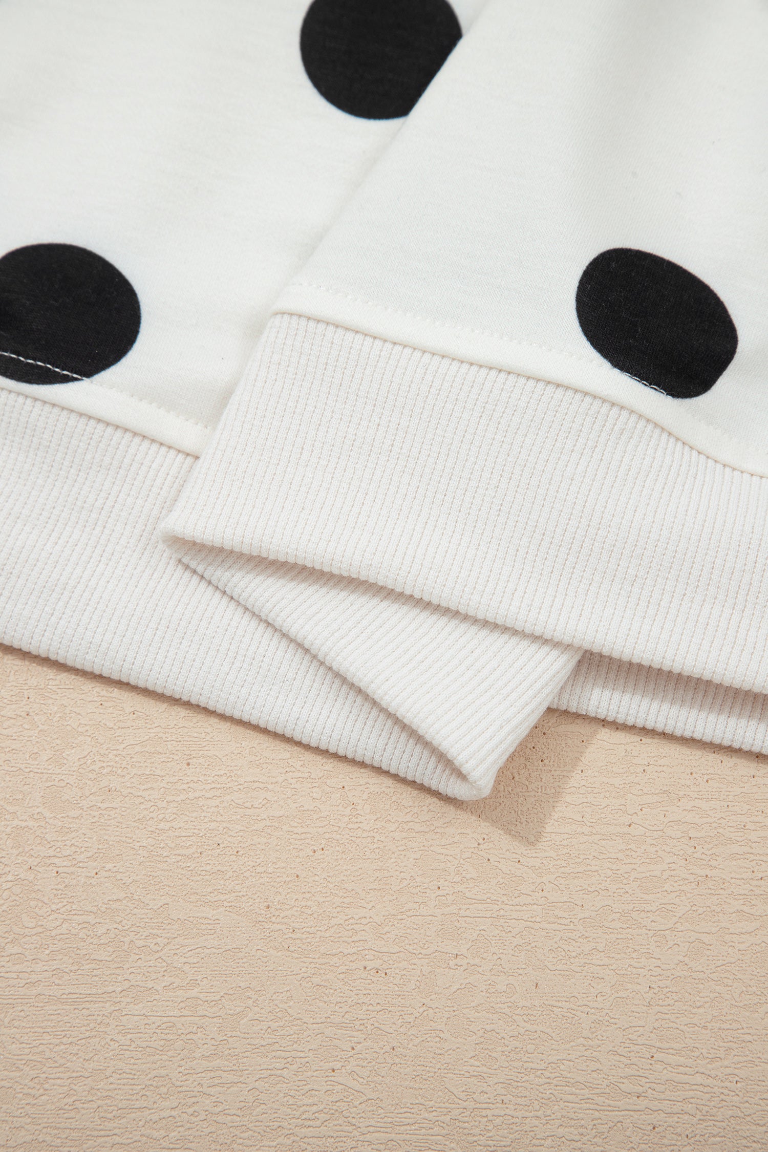 Ribbed Trim Polka Dot Print Tank Split Mini Skort Co-ord Set