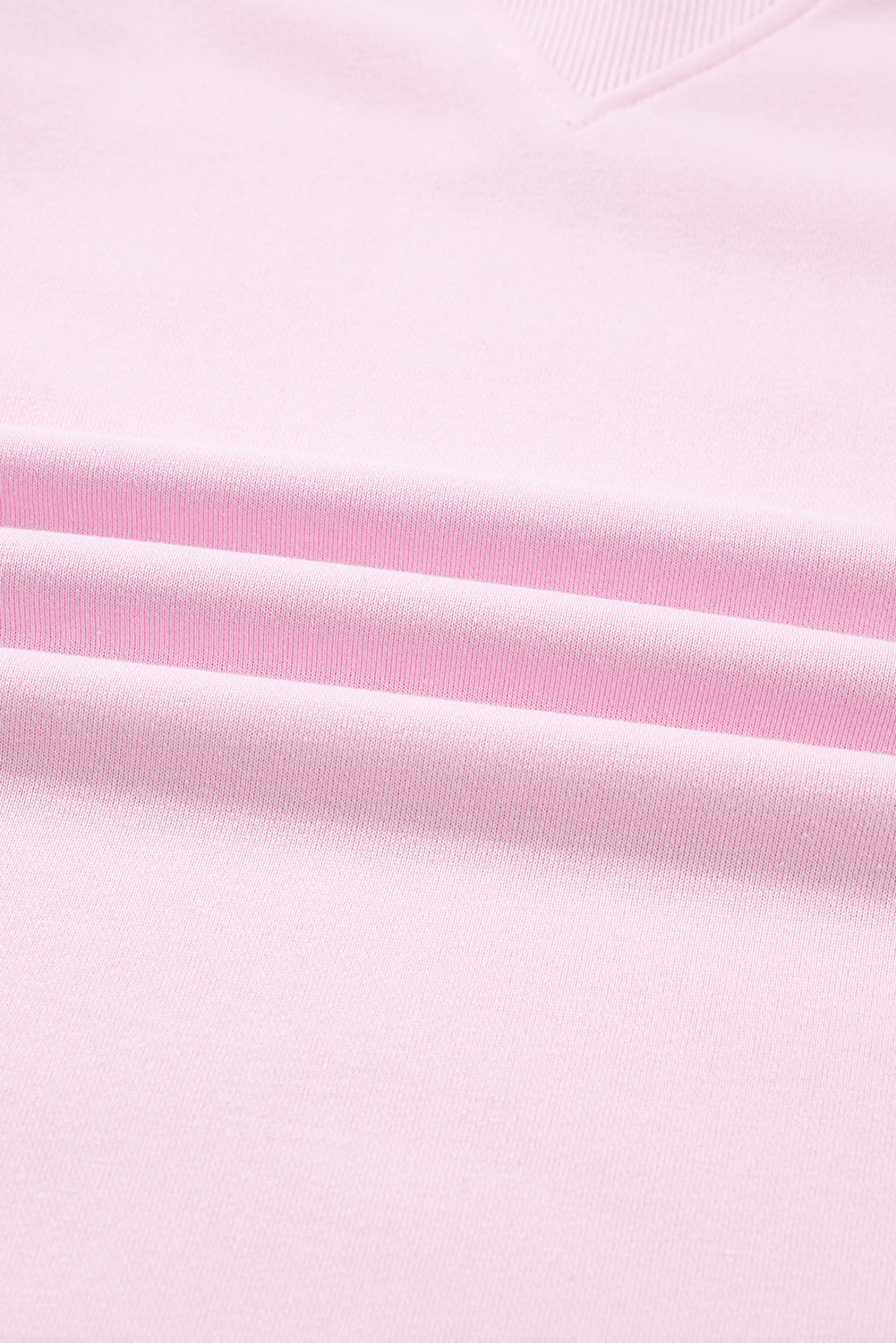 Pink Plus Size Mix Floral Patched Sleeve Ribbed Trim Oversized Sweatshirt - eAura