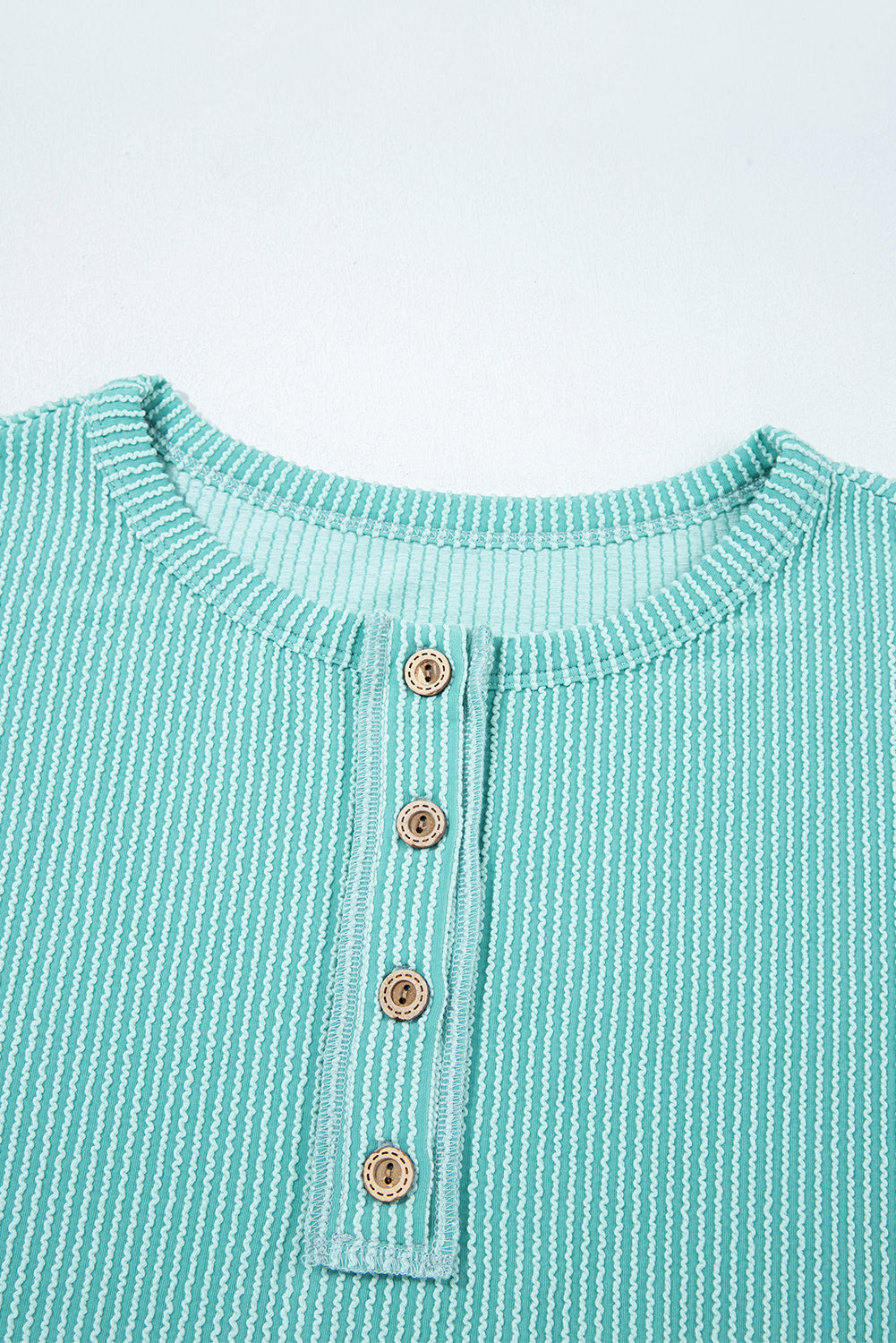 Multicolour Twisted Ribbed Henley Top - eAura