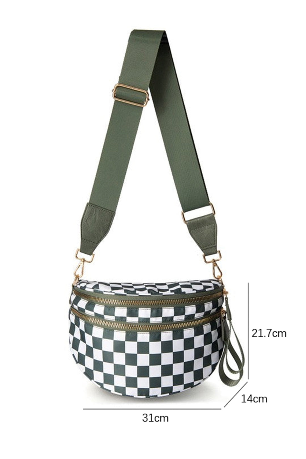 Print Wide Strap Large Crossbody Bag