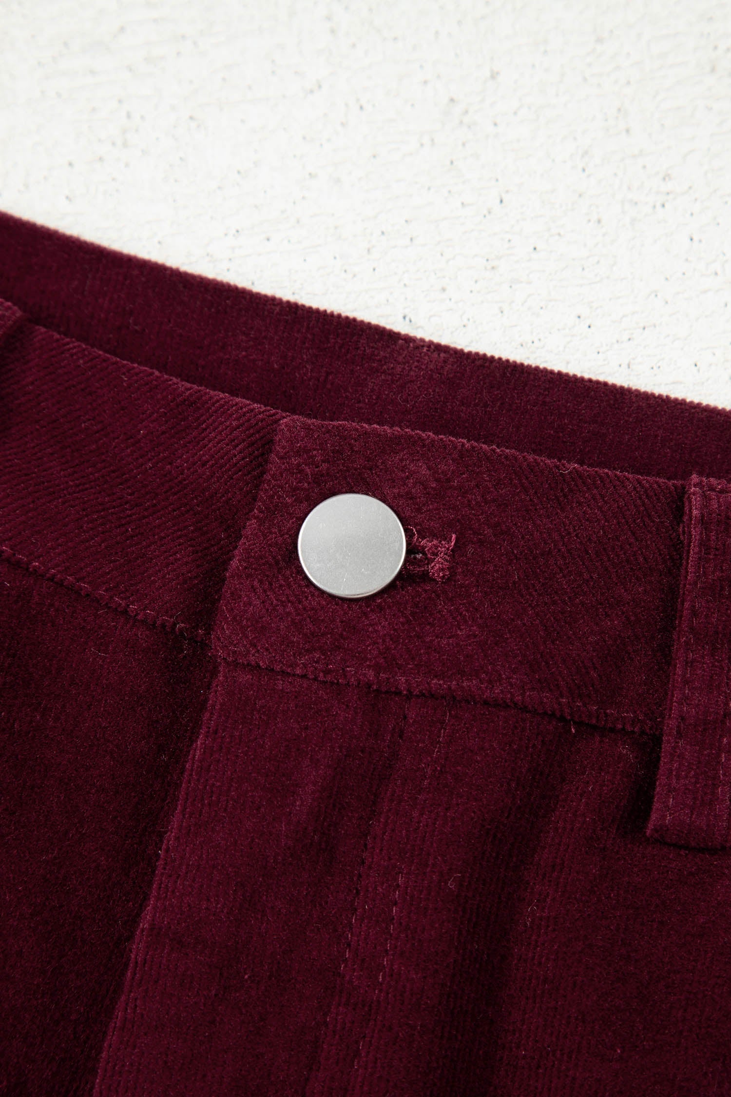 Soft Corduroy High Waist Wide Leg Trousers - Bottoms/Pants & Culotte