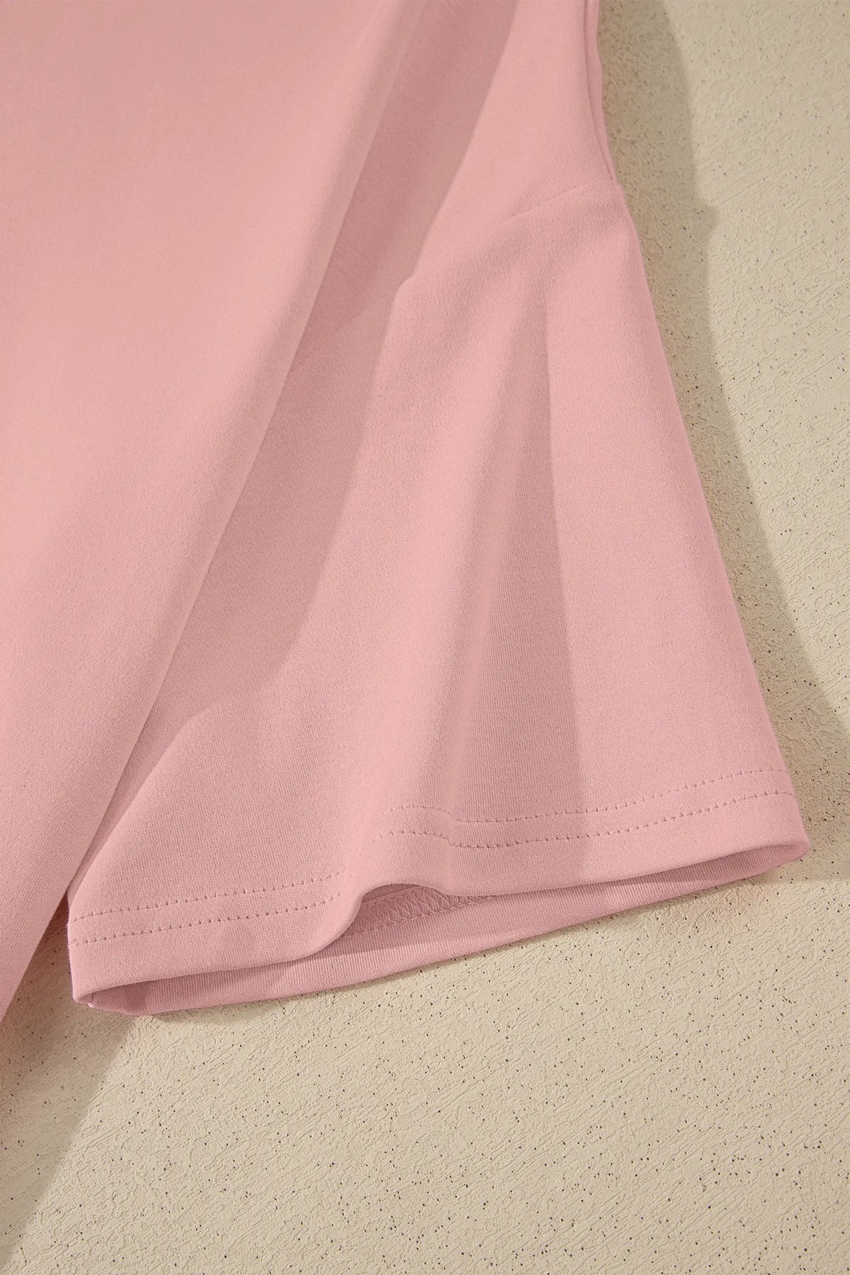 Solid Colour High Neck Oversize Tee – Wisteria