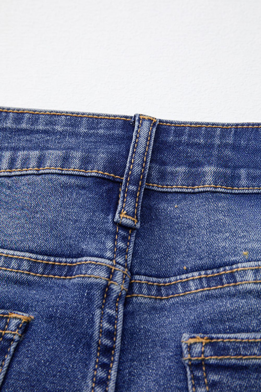 Sky Blue Whiskered Wash Raw Hem Cropped Jeans