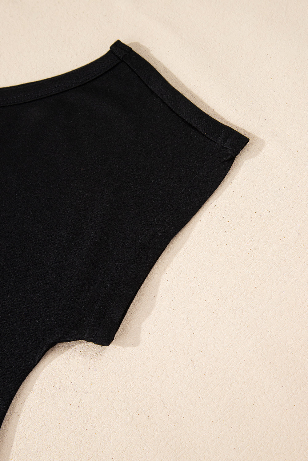 Black Asymmetric Criss Cross One Shoulder T Shirt BB Fashion Outlet