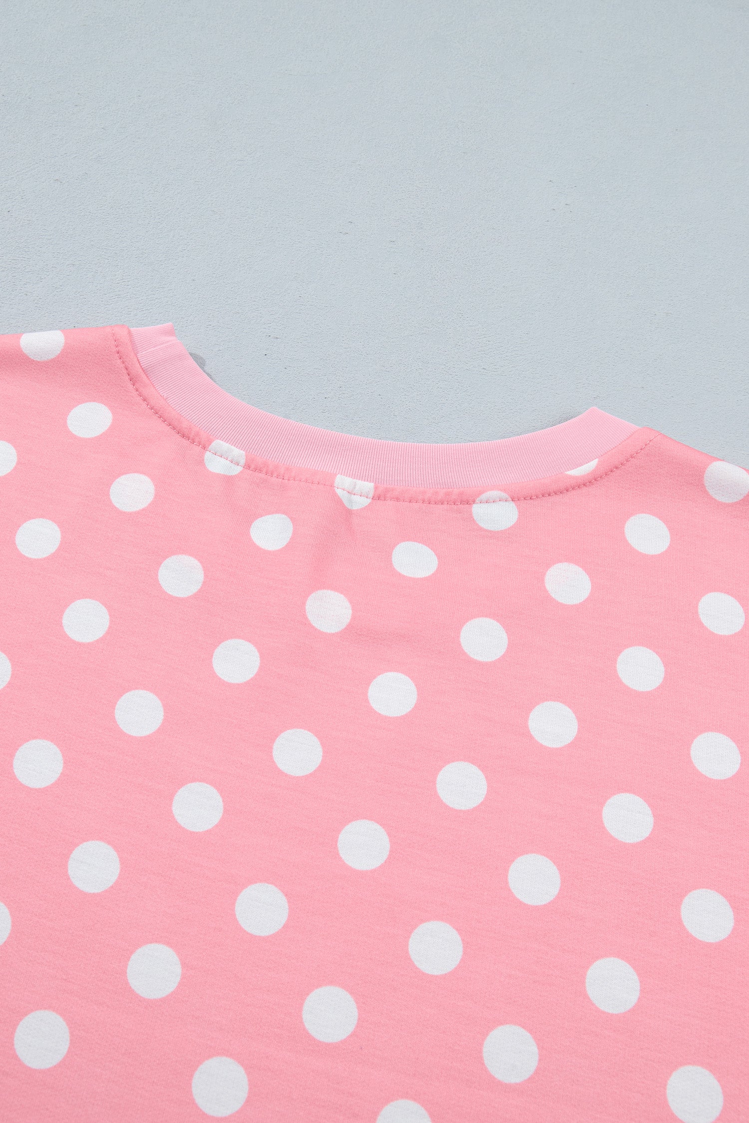 Polka Dot Oversized Top Drawstring Short Set – Green