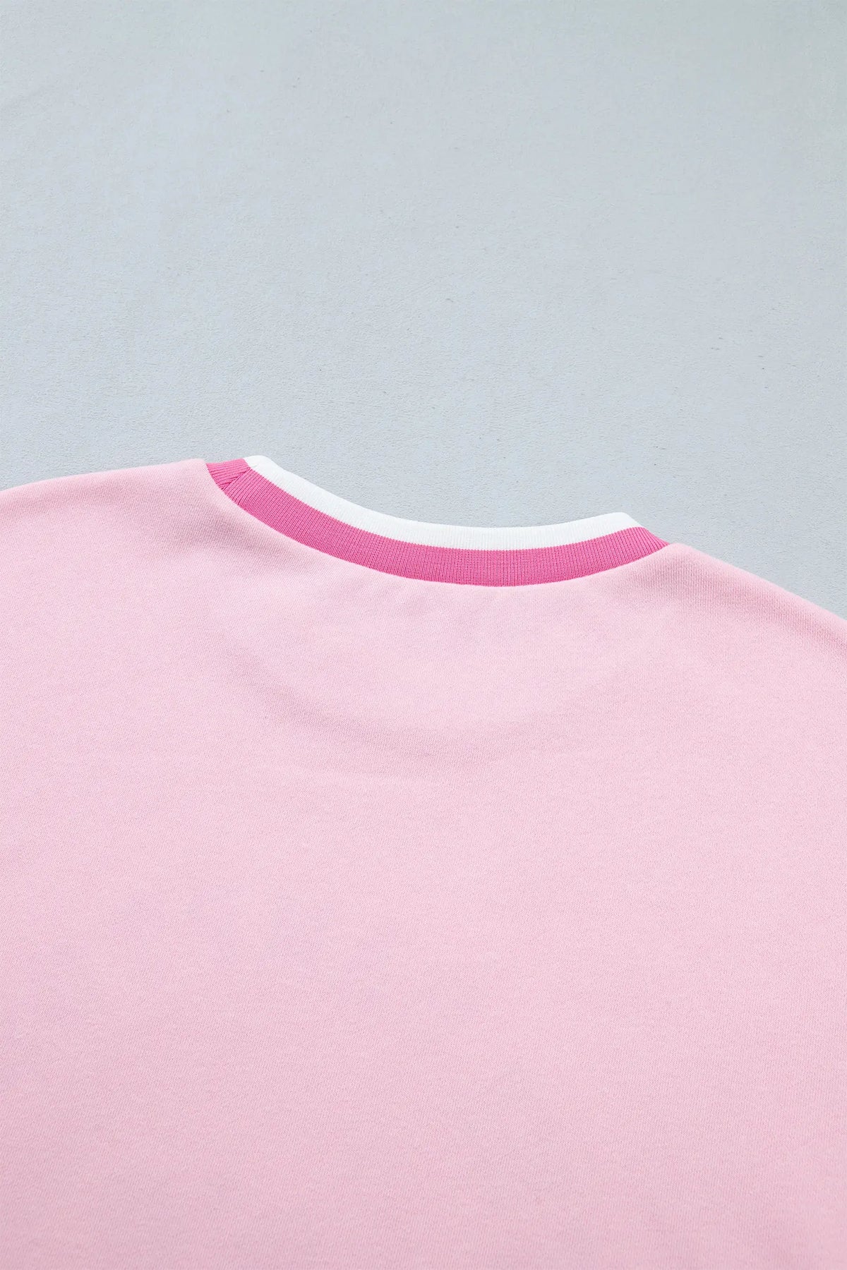 Embroidered Tennis Club Crew Neck Pullover Sweatshirt – Pink