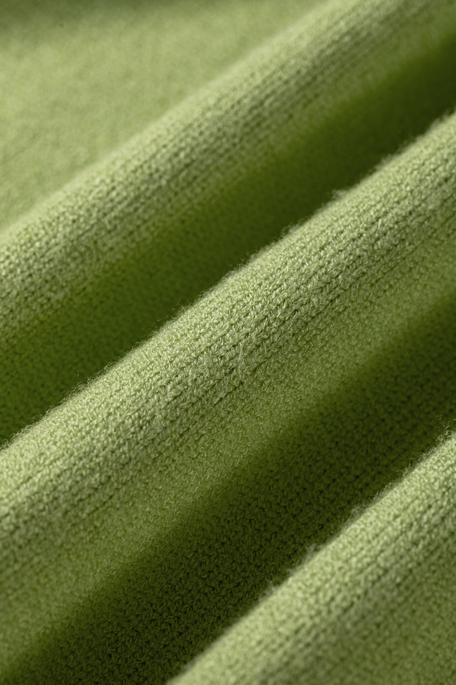 Unique Fish Knit Oversized Round Neck Sweater – Meadow Mist Green