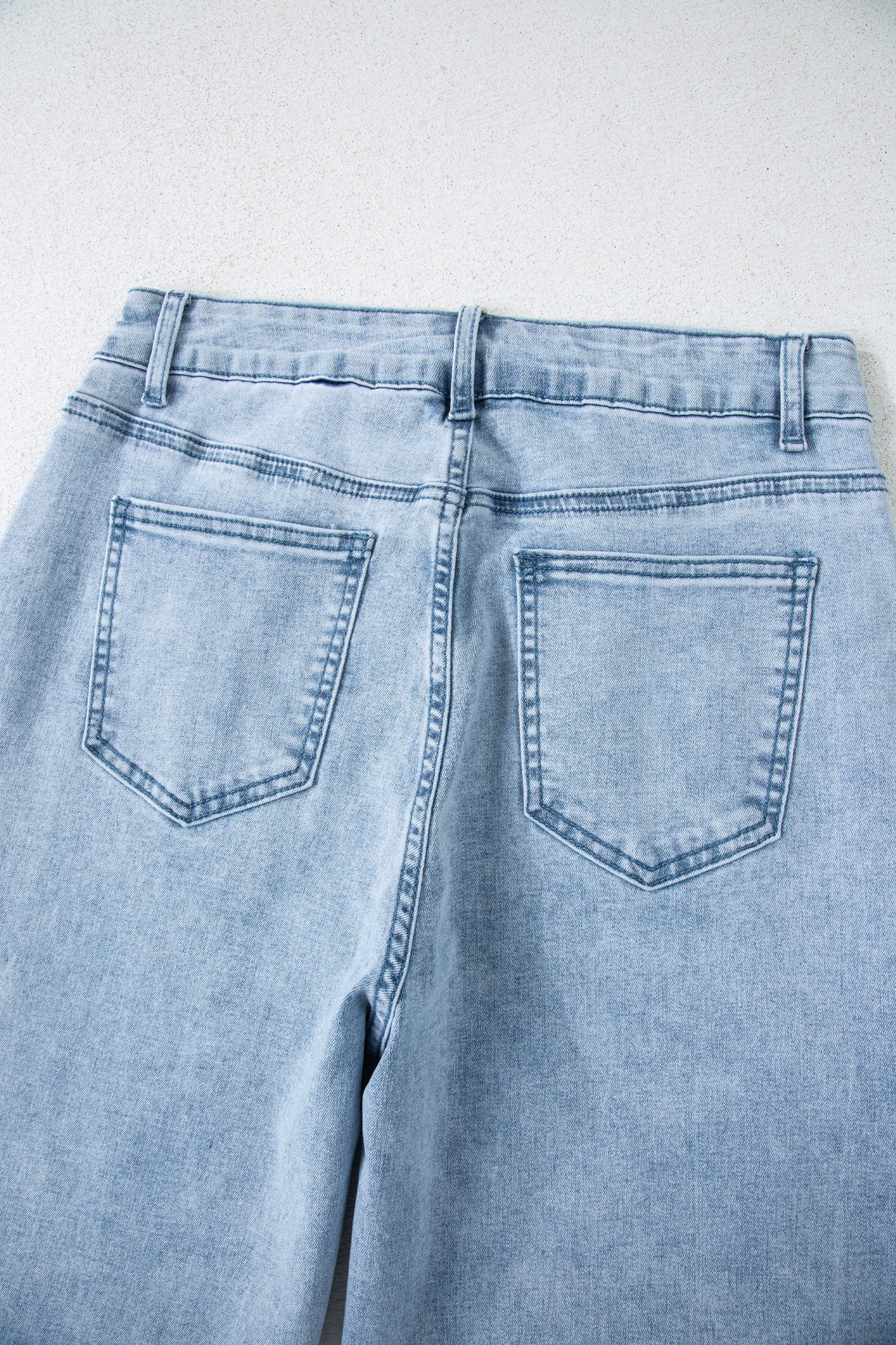 Bow Knot Side Detail Straight Leg Loose Jeans - Bottoms/Jeans