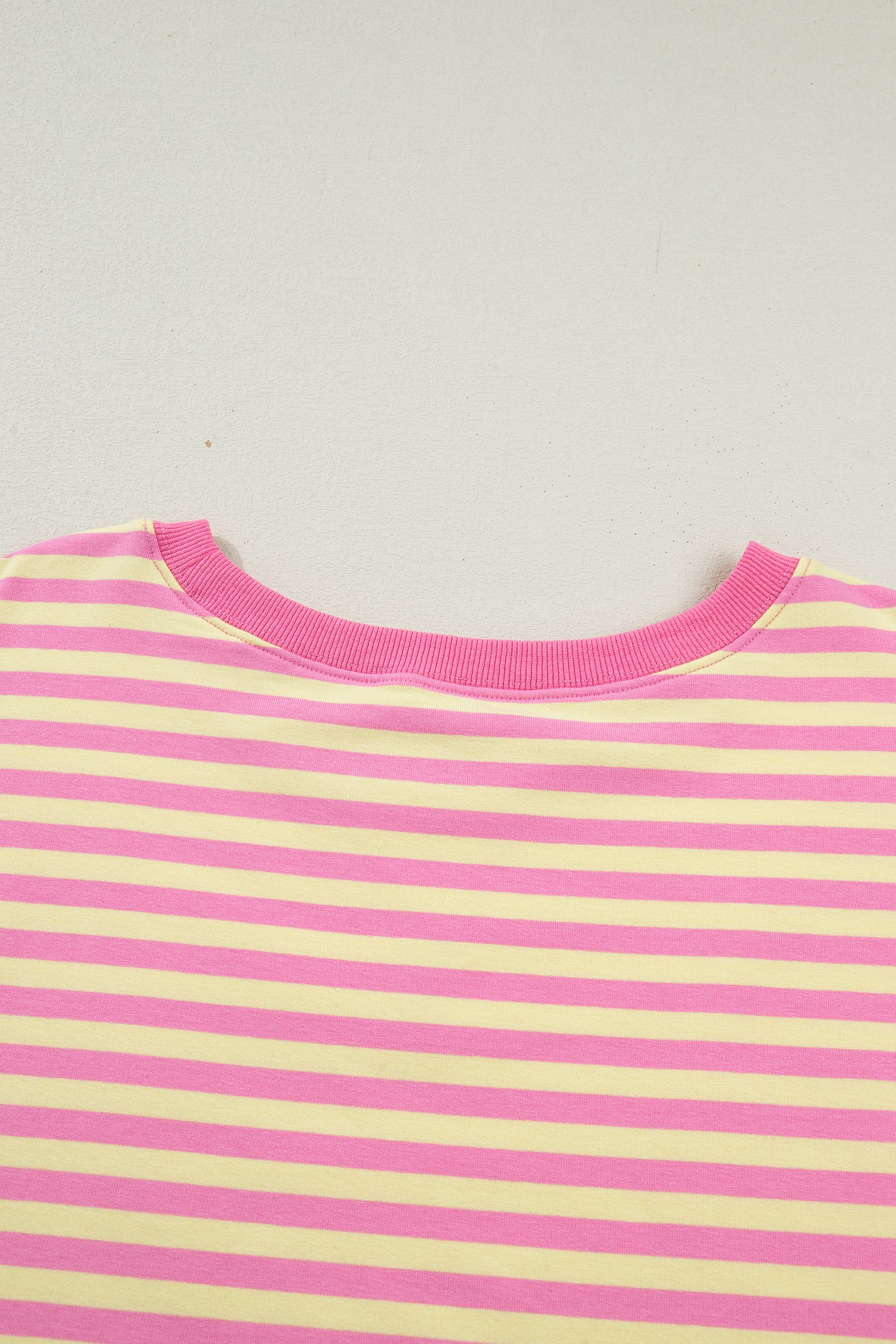Stripe Boxy Tee Drawstring Elastic Waist Plus Size Short Co-ord Set