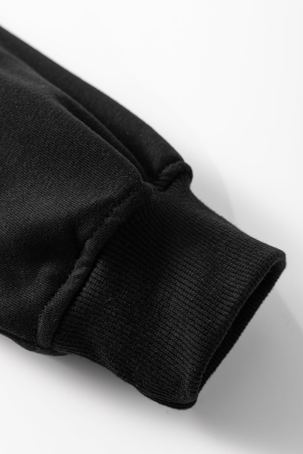Black Solid Colour High Low Pullover and Skinny Trousers Set eAura
