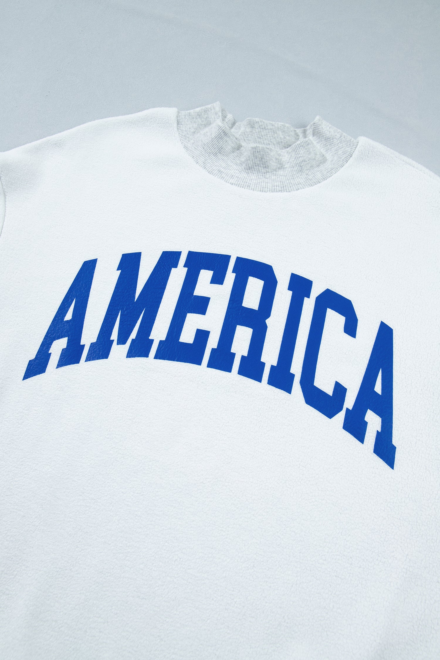 Reversible USA Graphic Mock Neck Sweatshirt