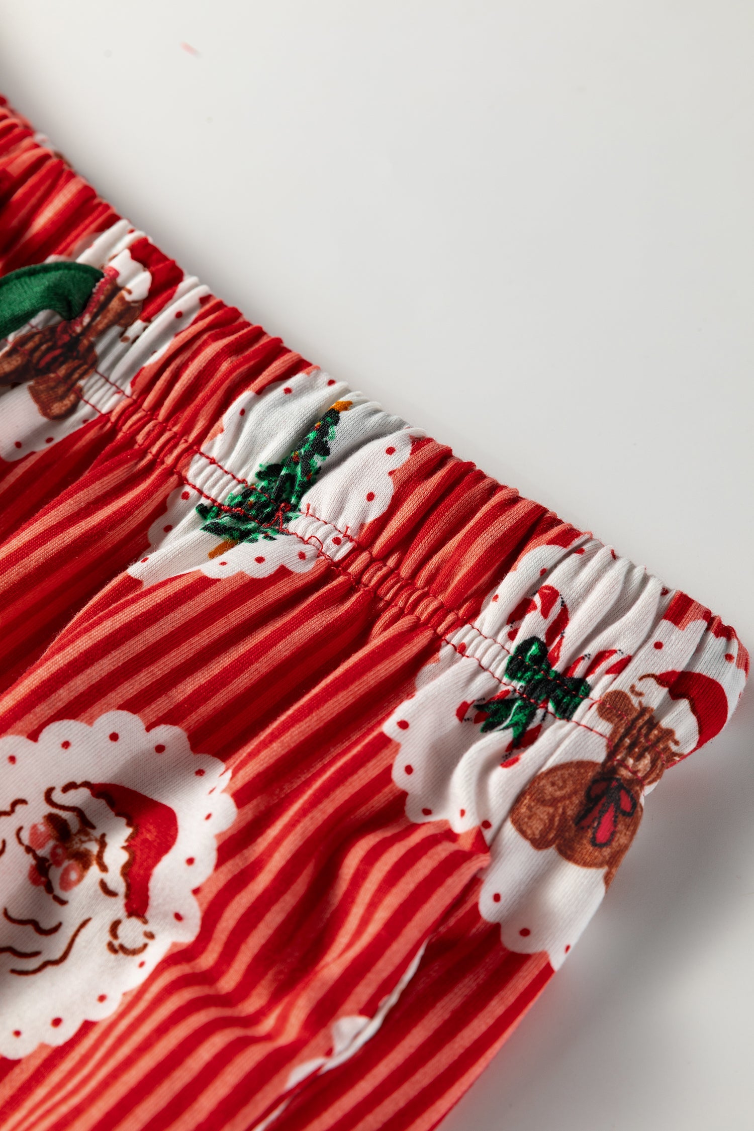 Red Stripe Christmas Fashion Print Pyjama Set - eAura