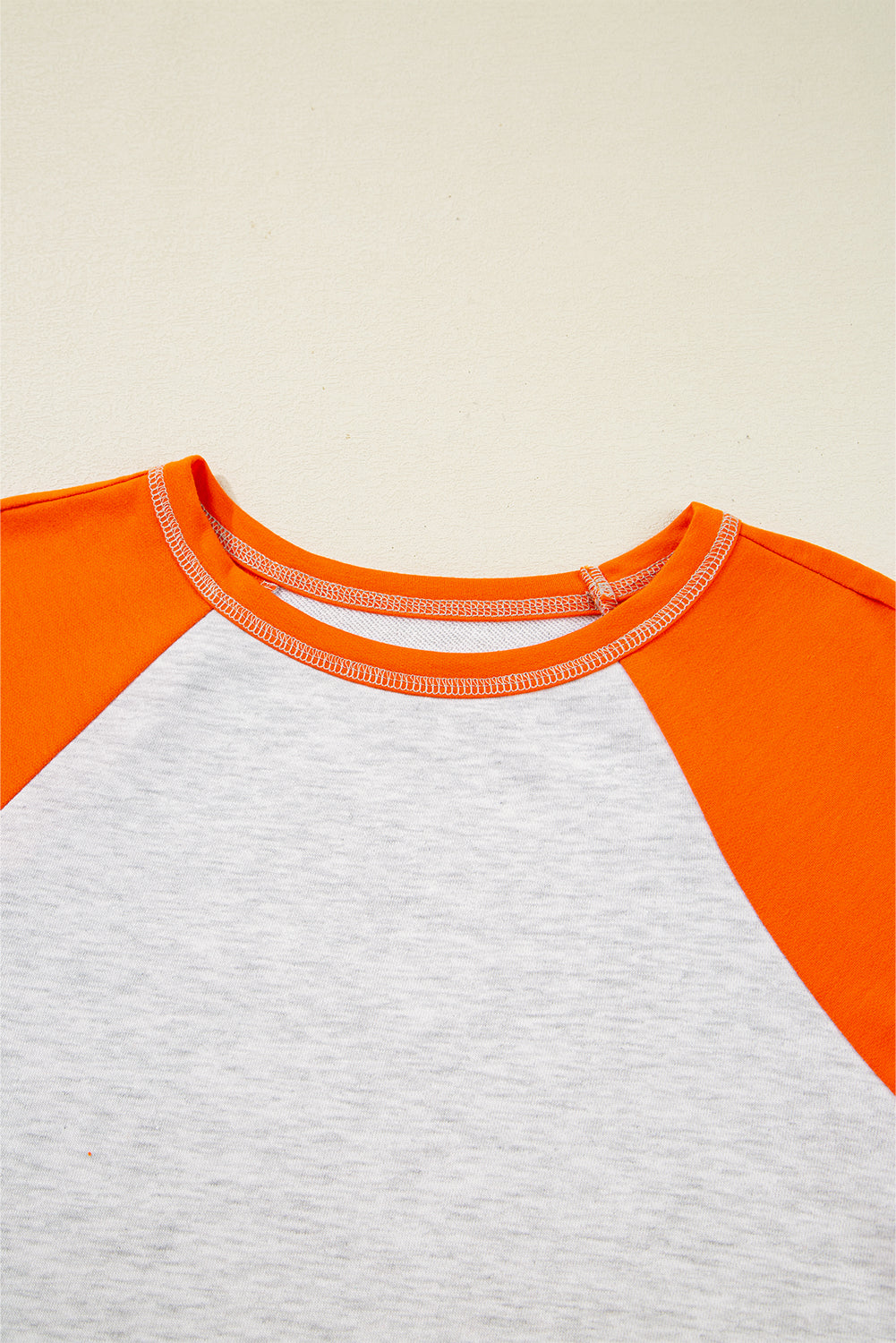 Raglan Sleeve Contrast Stitching Loose Fit Top - eAura