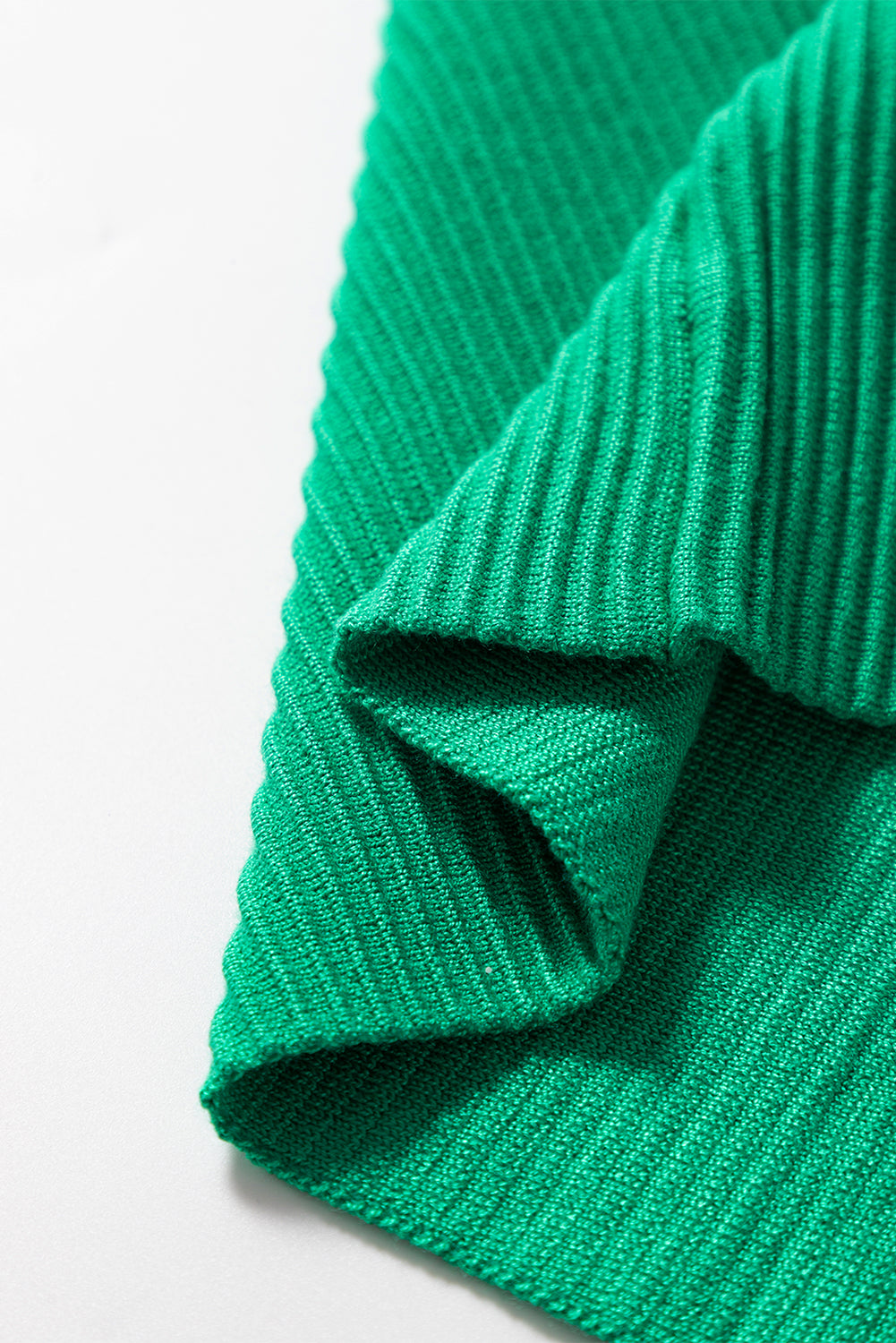 Dark Green Ribbed Criss Cross Halter Neck Sheath Sweater Tank Top eAura