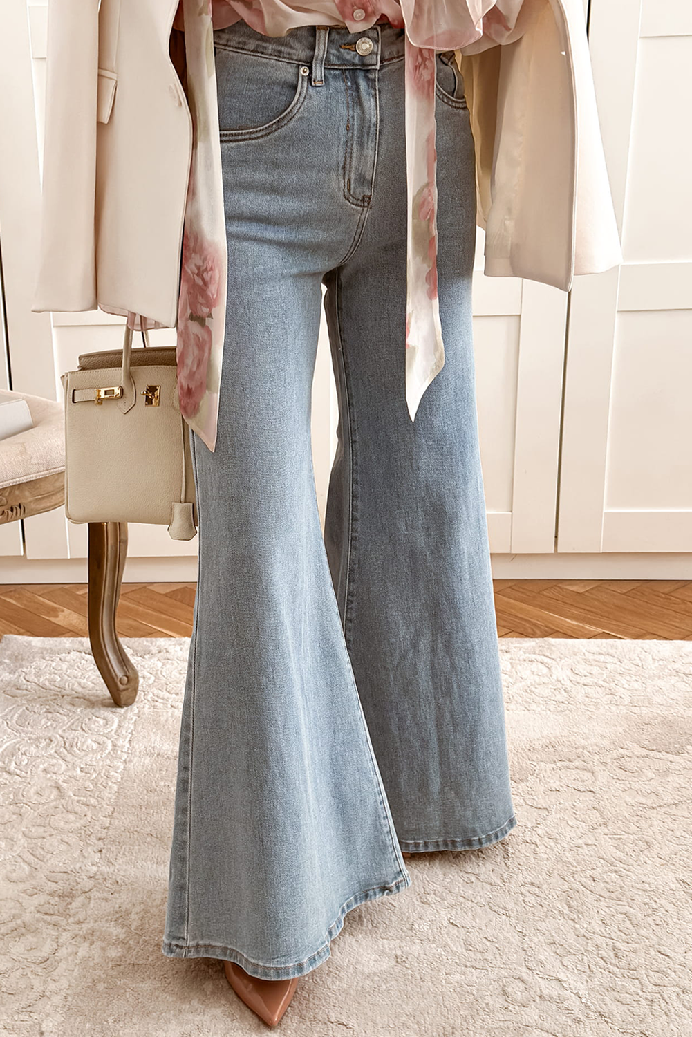 High Waist Button Zip Fly Bell Bottom Jeans Dear-Lover Dropshipping
