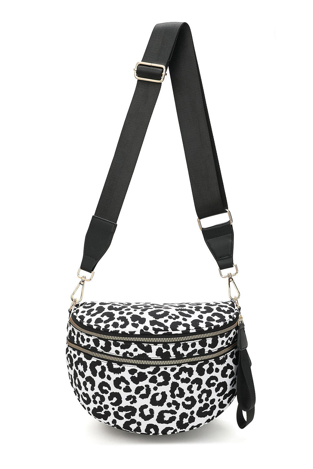 Print Wide Strap Large Crossbody Bag