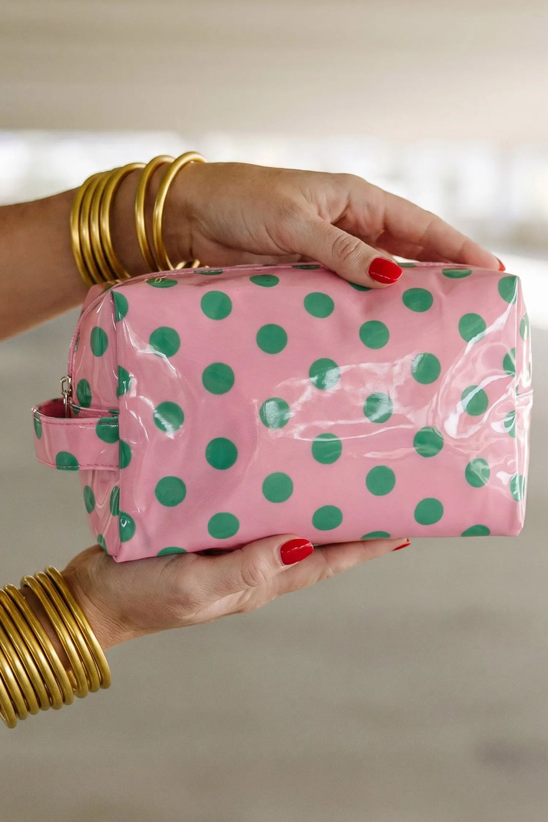 Polka Dot PVC Makeup Bag