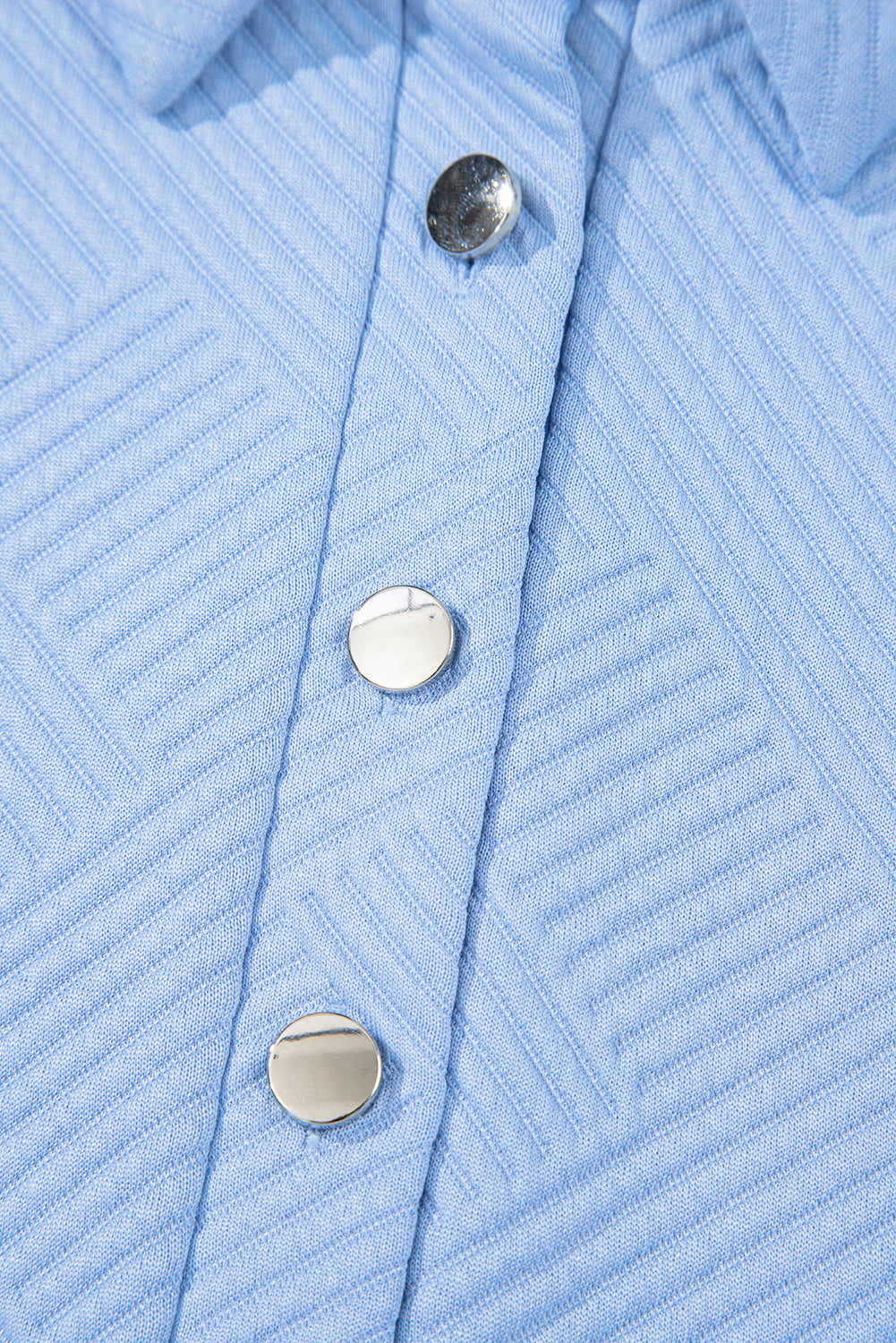 Sky Blue Solid Color Textured Short Sleeve A Line Mini Dress – Light Blue