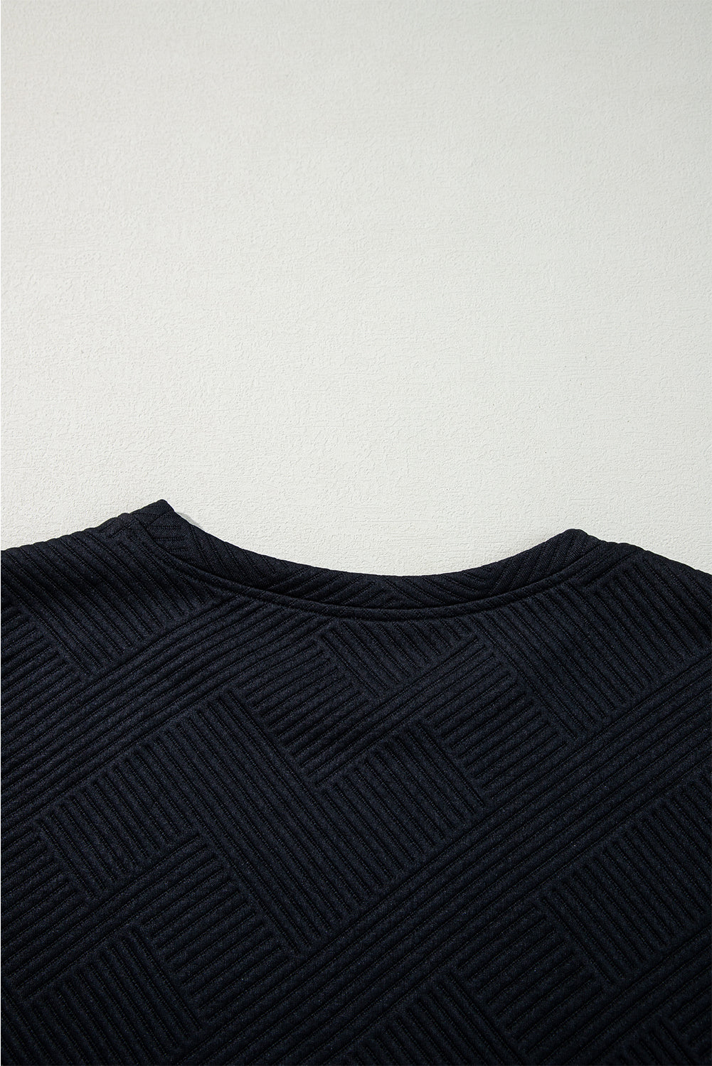 Textured Long Sleeve Shift Dress - Dresses/Mini Dresses