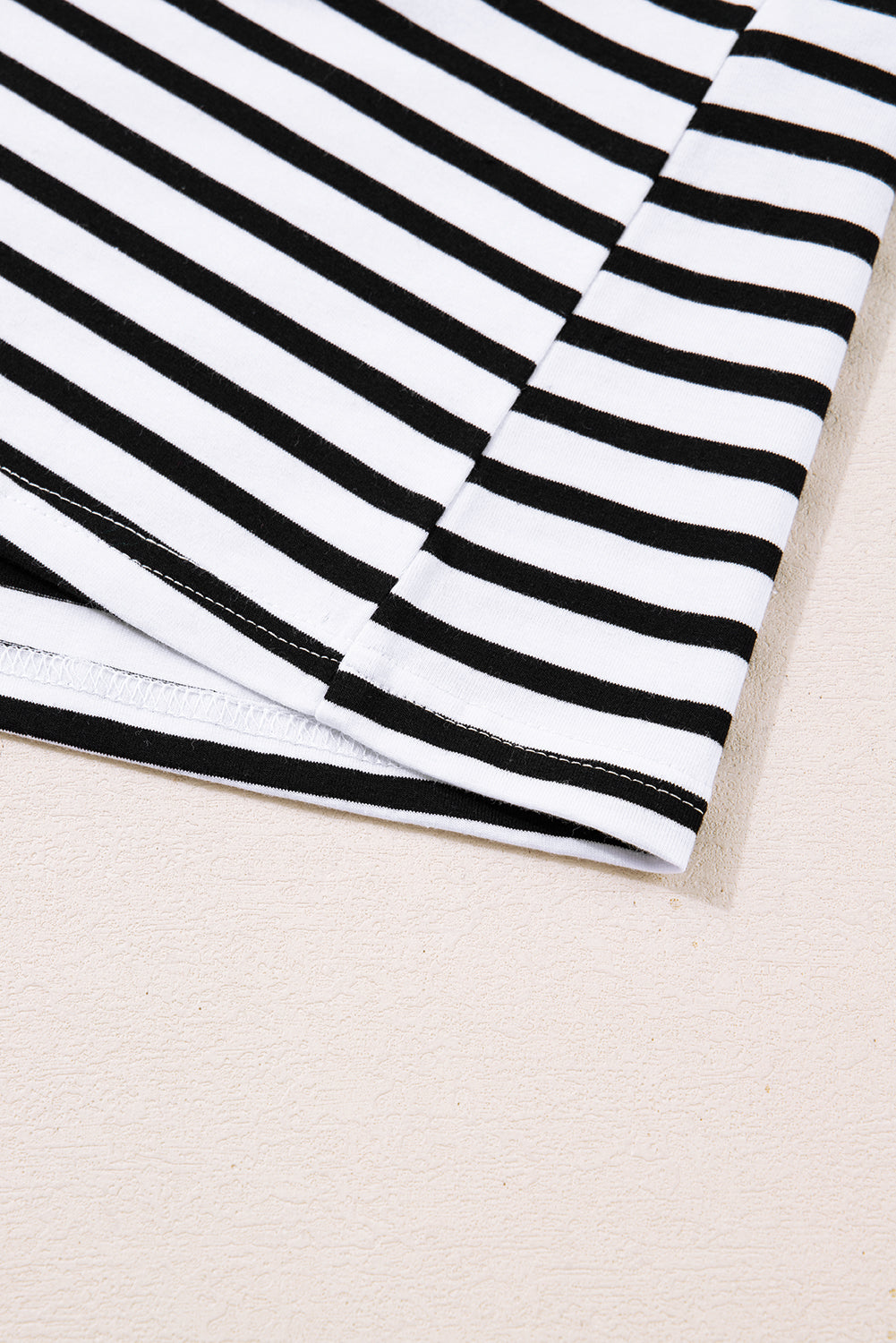 Striped Buttoned Front Collared Long Sleeve T Shirt Dress with Pockets - eAura