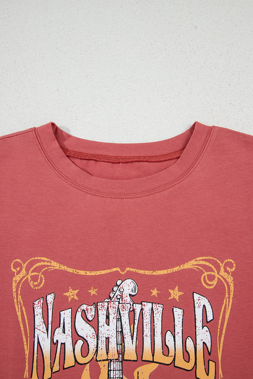 Mineral Red Nashville Music City Graphic Retro Fashion Tee eAura